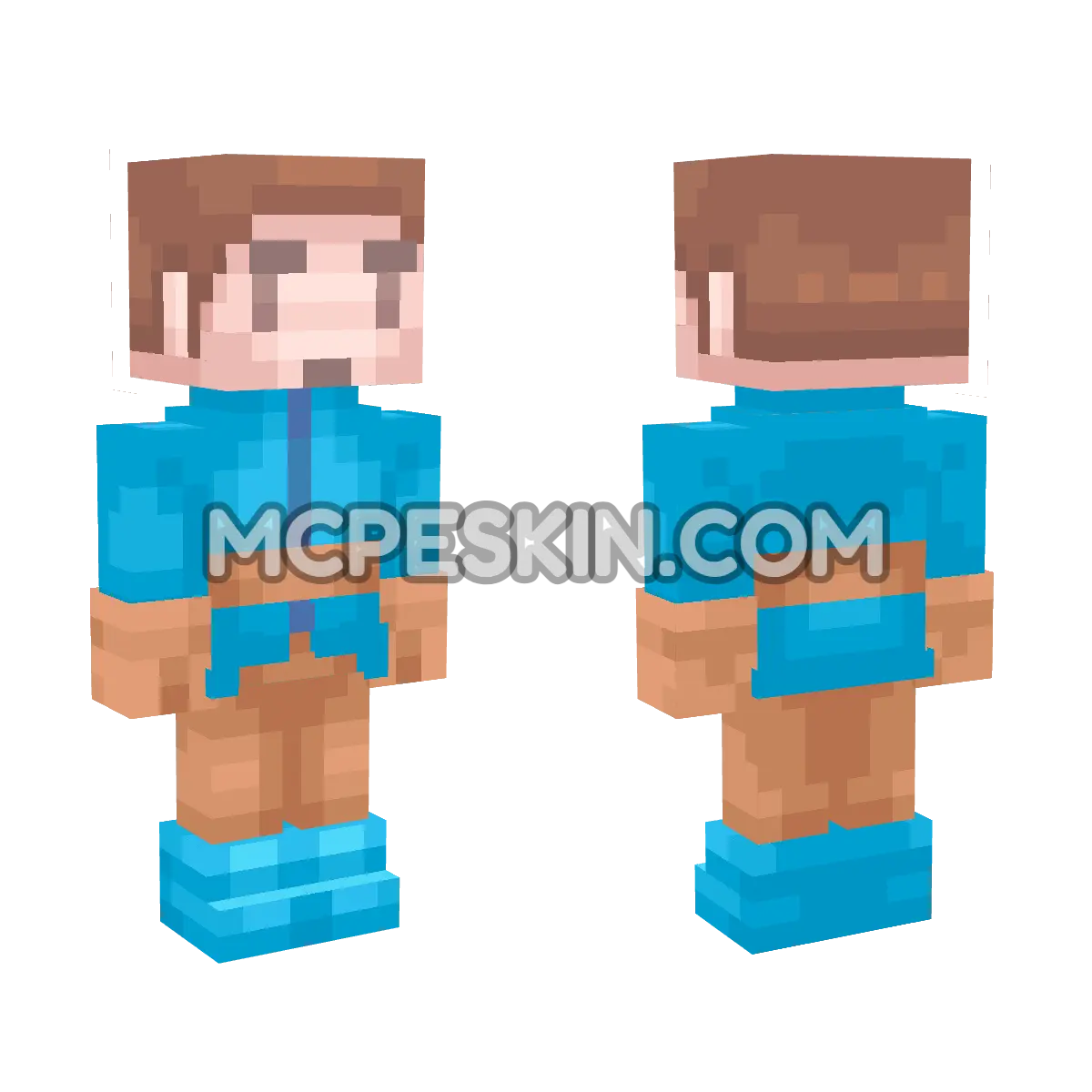 Steve (Indev) 4D Minecraft Bedrock skin