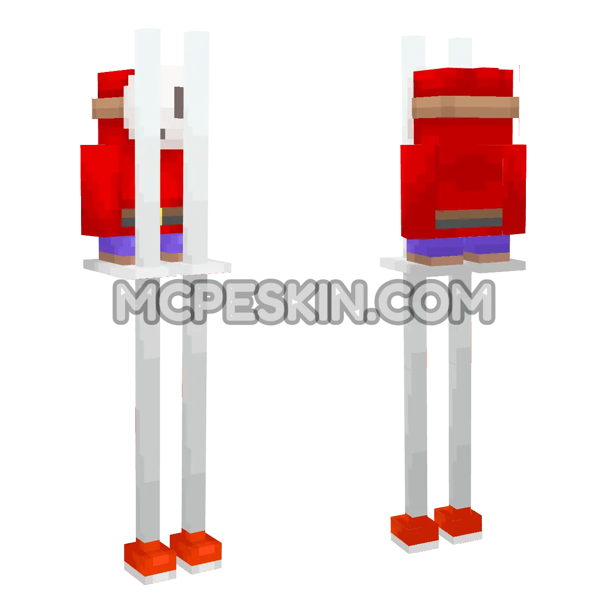 Stilt Guy 4D Minecraft Bedrock skin