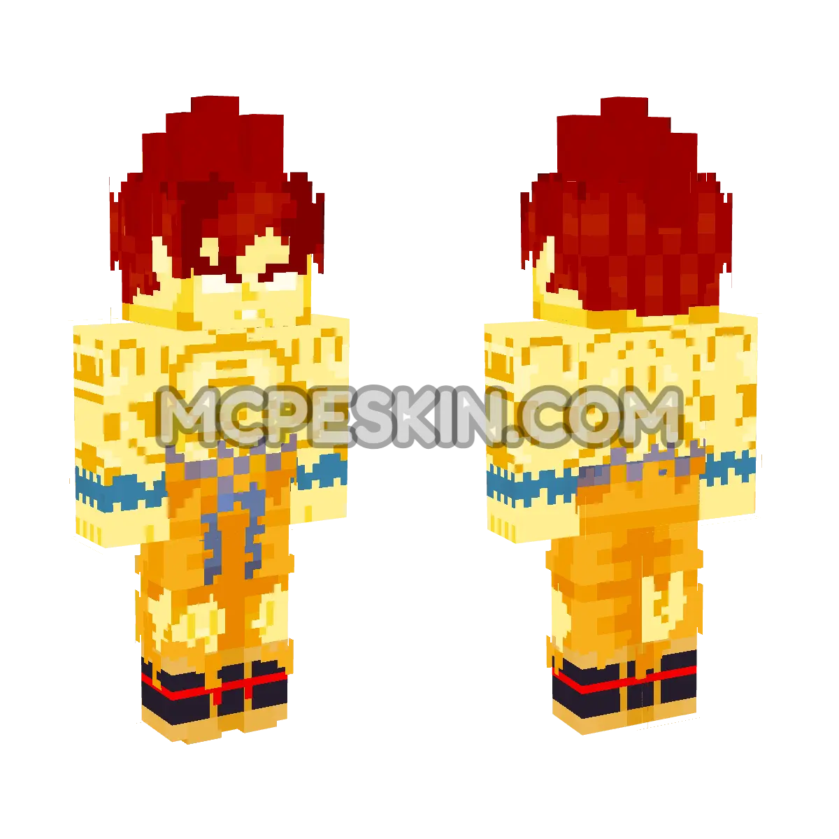 Super Goku 5 4D Minecraft Bedrock skin