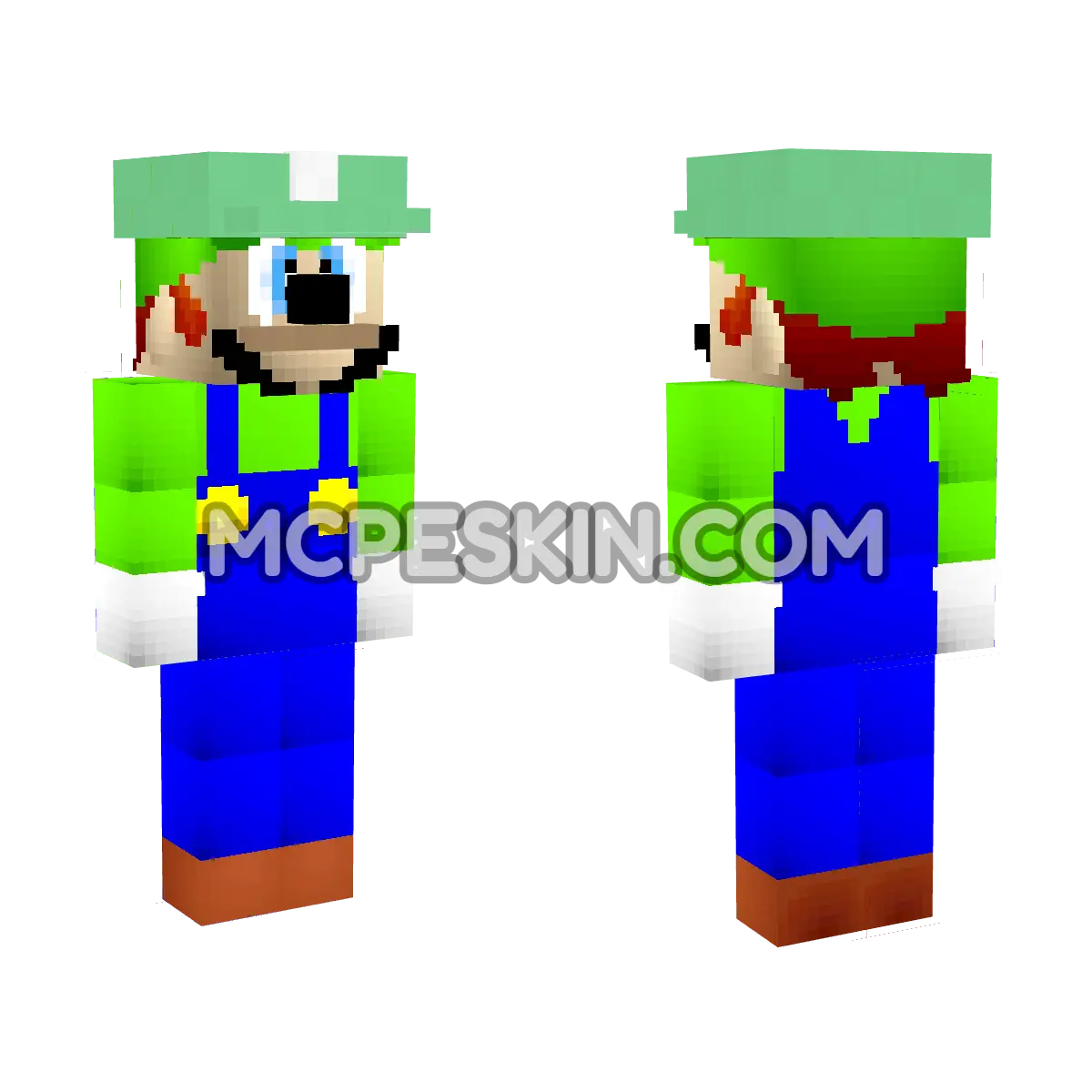 Super Luigi 2 4D Minecraft Bedrock skin