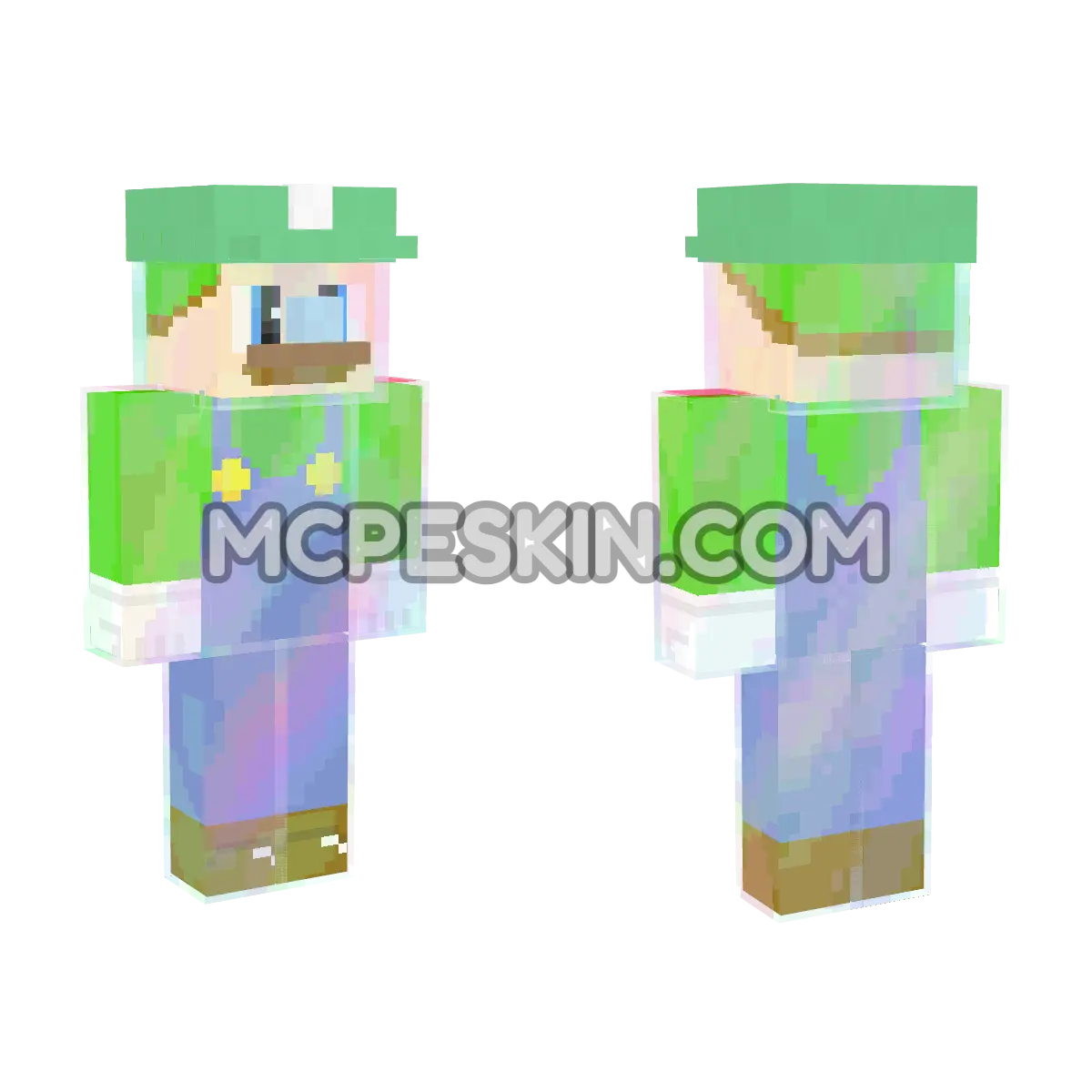 Super Luigi 4D Minecraft Bedrock skin