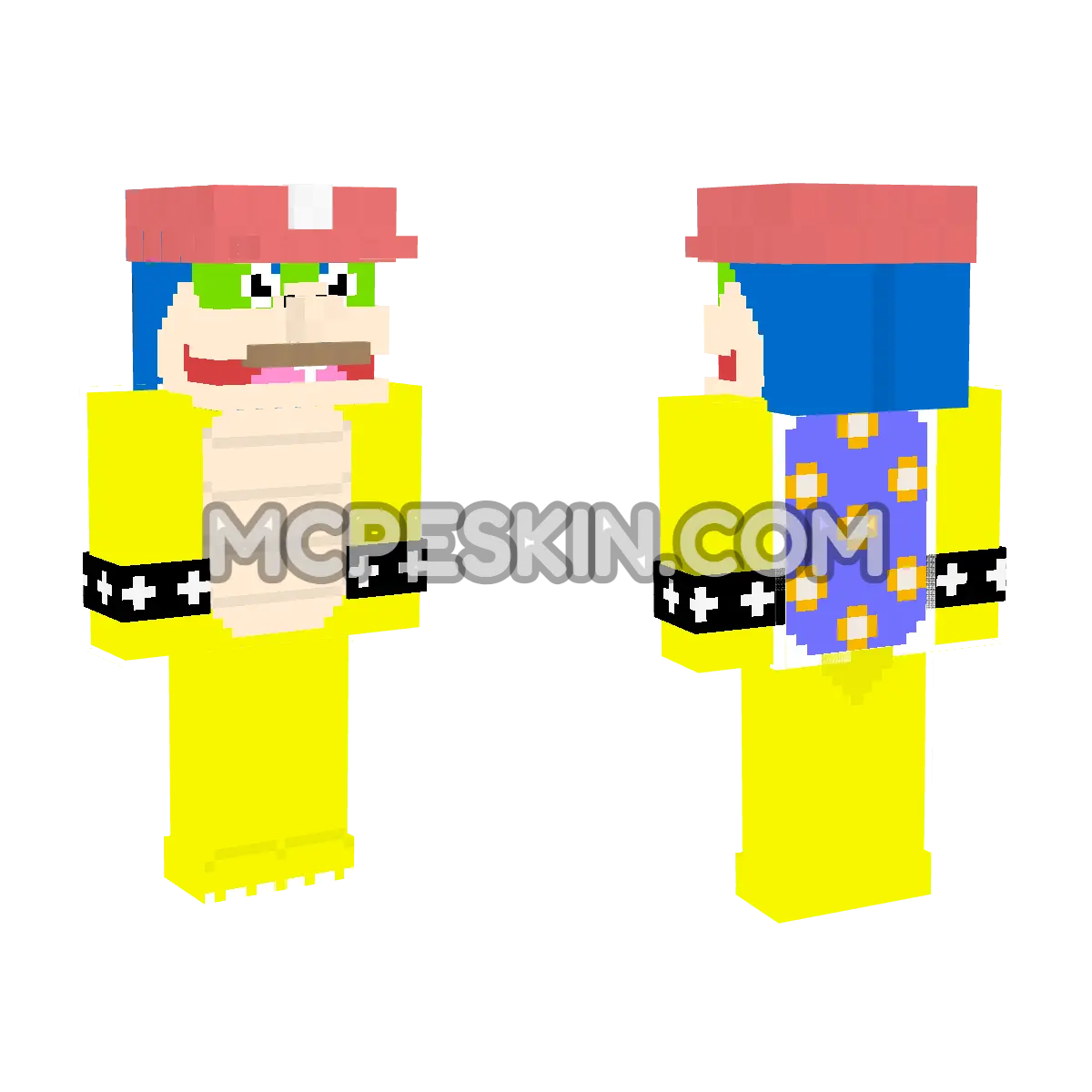 Super Mario 14 4D Minecraft Bedrock skin