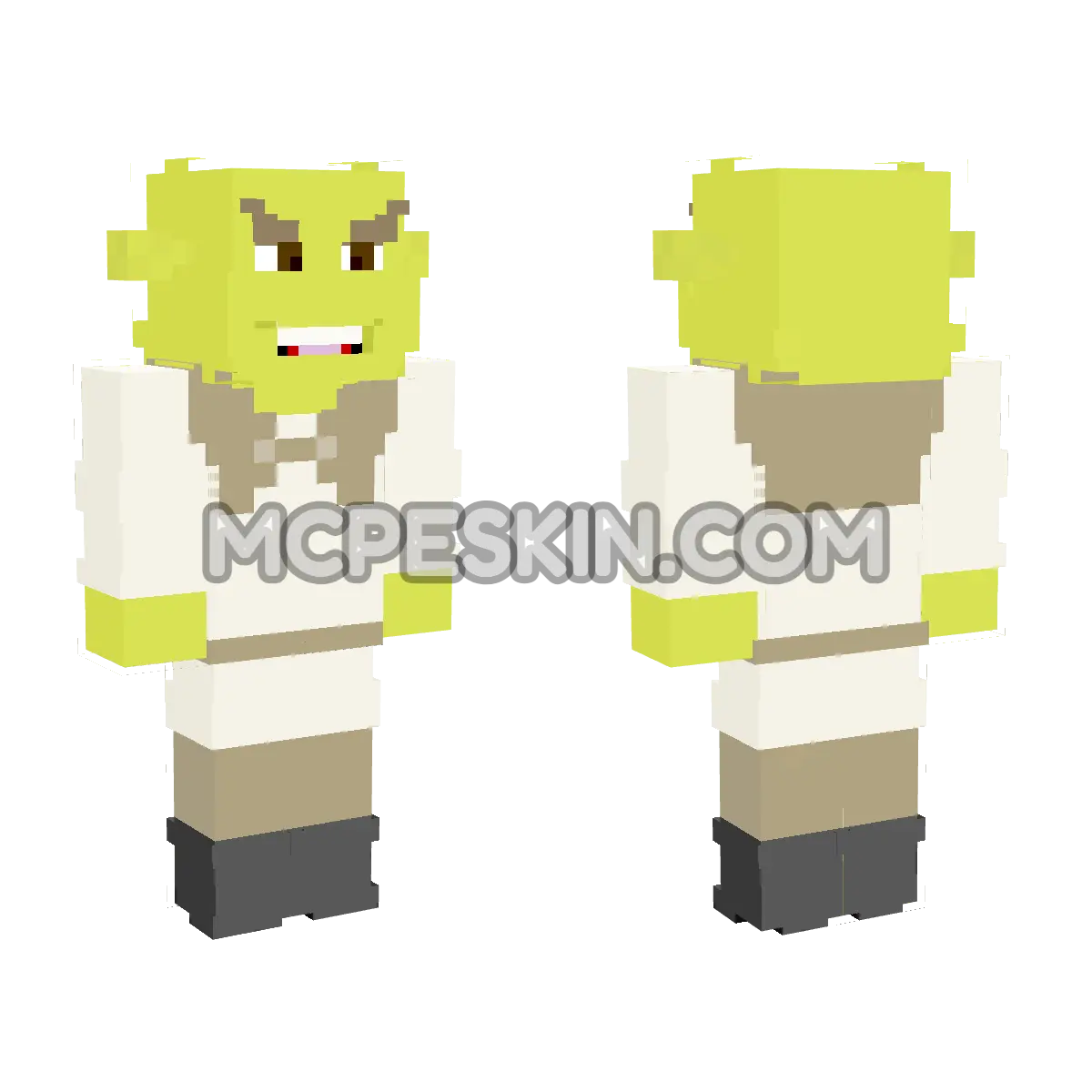 Swamp Shrek 4D Minecraft Bedrock skin