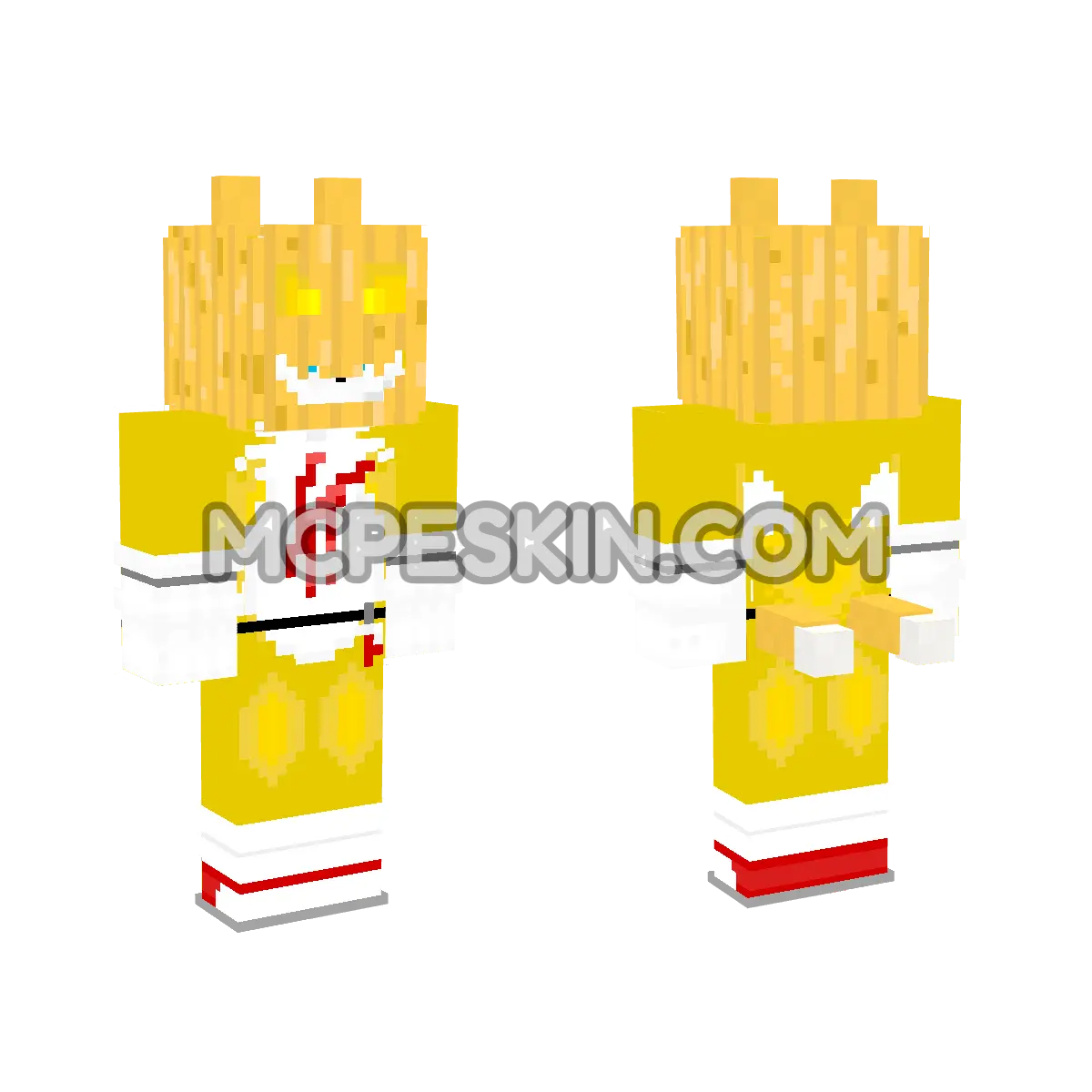 Tails 15 4D Minecraft Bedrock skin
