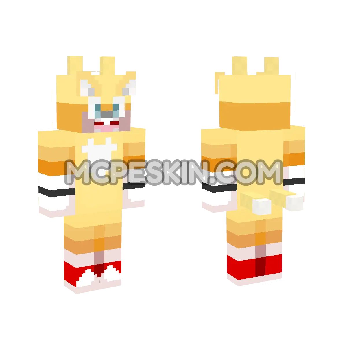 Tails 16 4D Minecraft Bedrock skin
