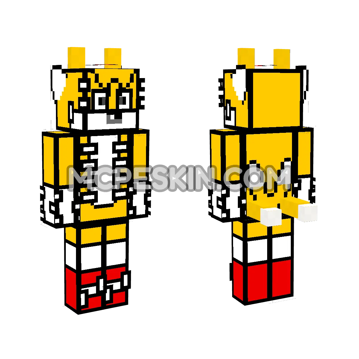 Tails Doll 2 4D Minecraft Bedrock skin