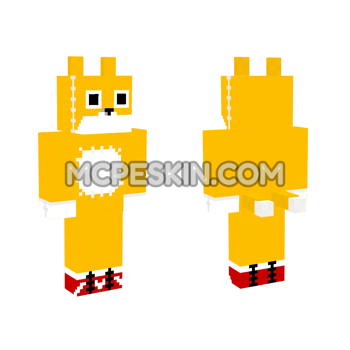 Tails Doll 4D Minecraft Bedrock skin