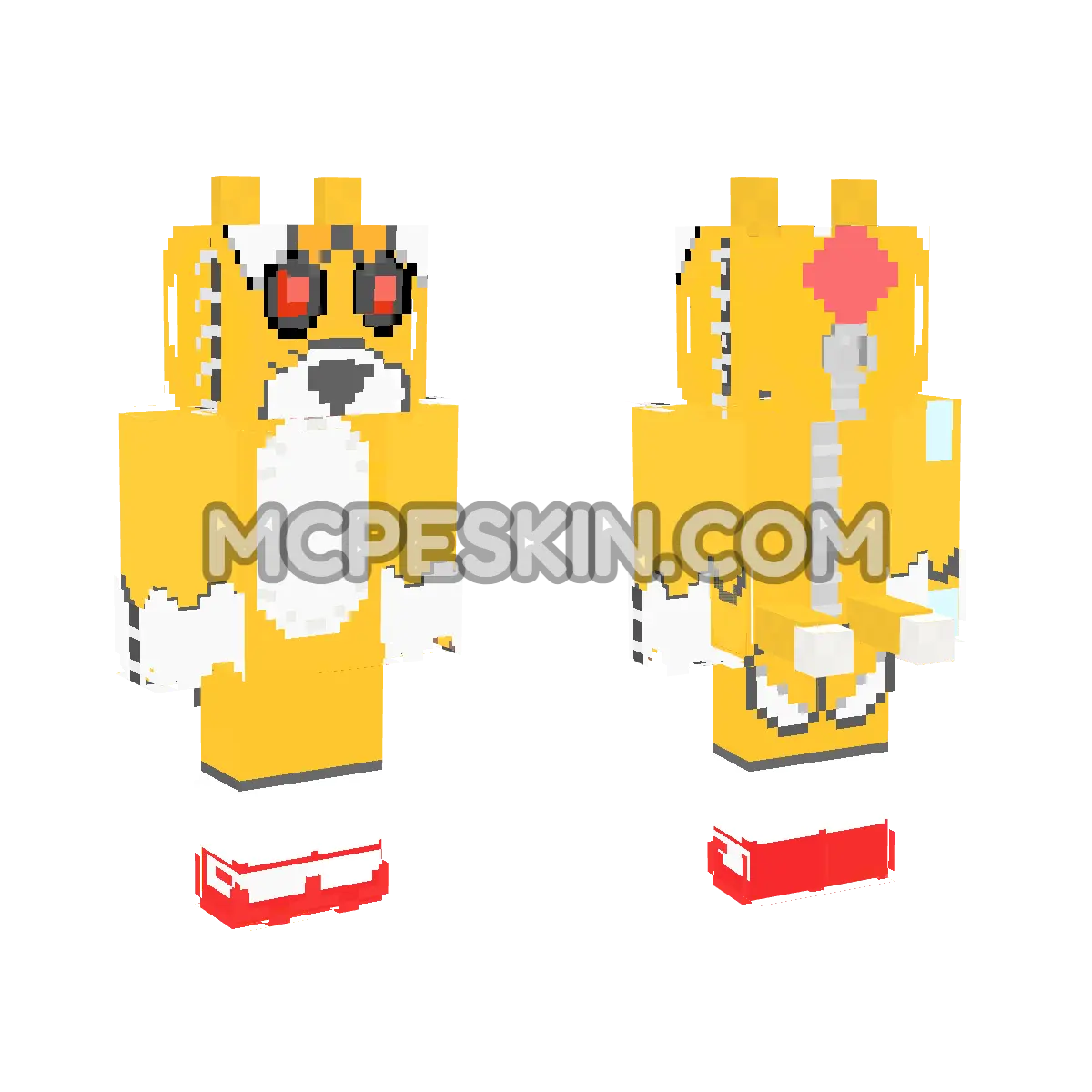 Tails Doll Red 4D Minecraft Bedrock skin