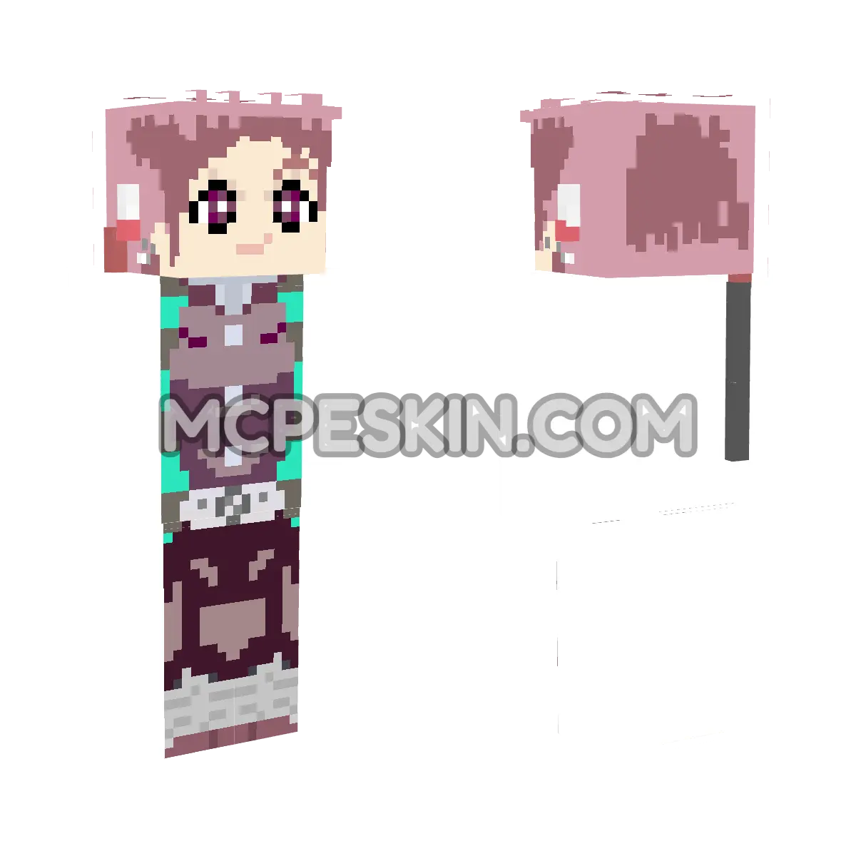Tanjiro 15 4D Minecraft Bedrock skin