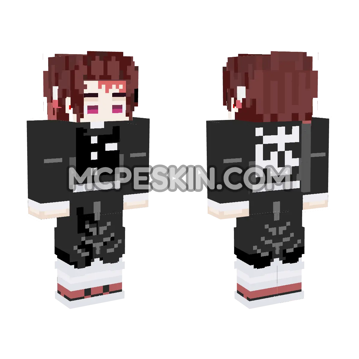 Tanjiro 19 4D Minecraft Bedrock skin