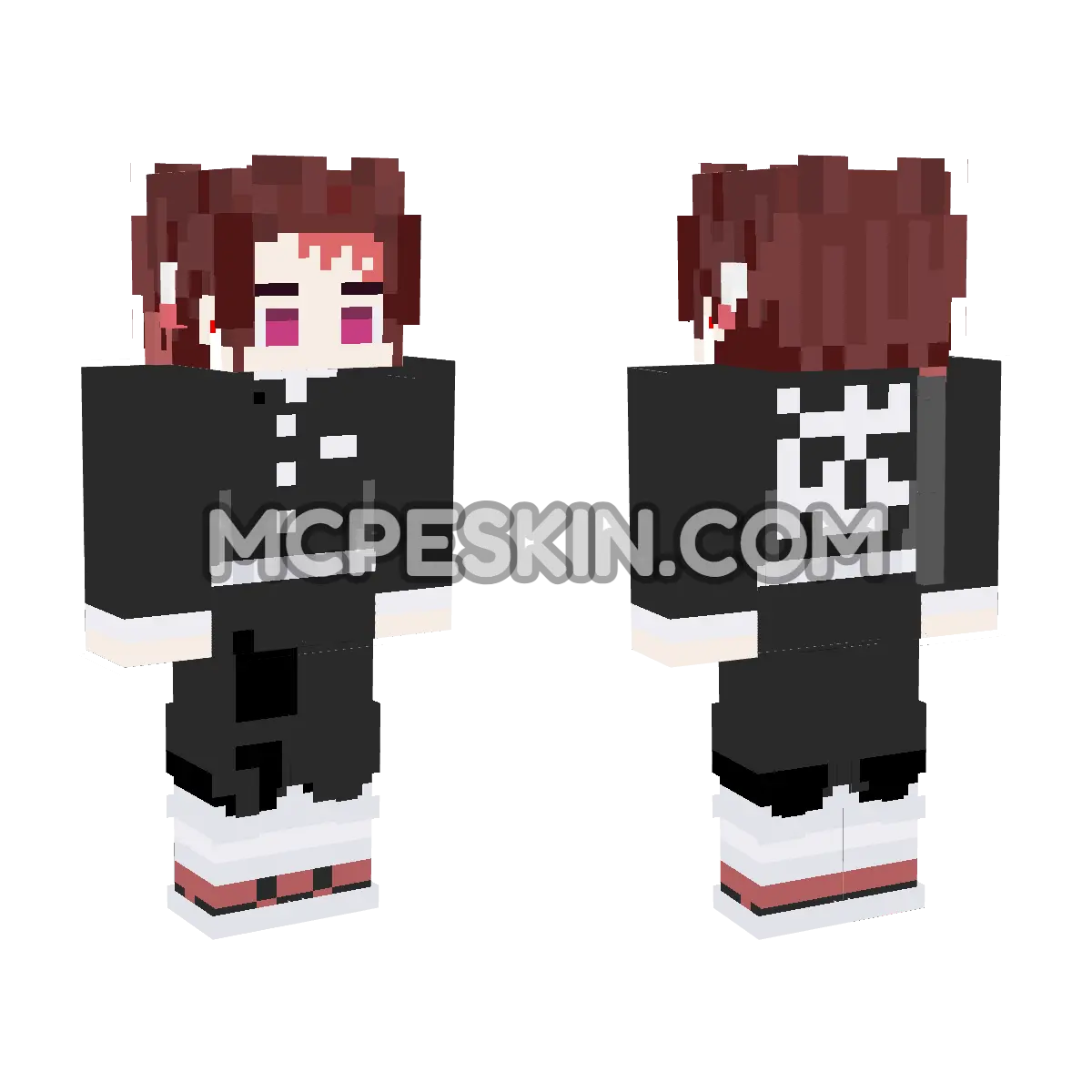 Tanjiro 21 4D Minecraft Bedrock skin