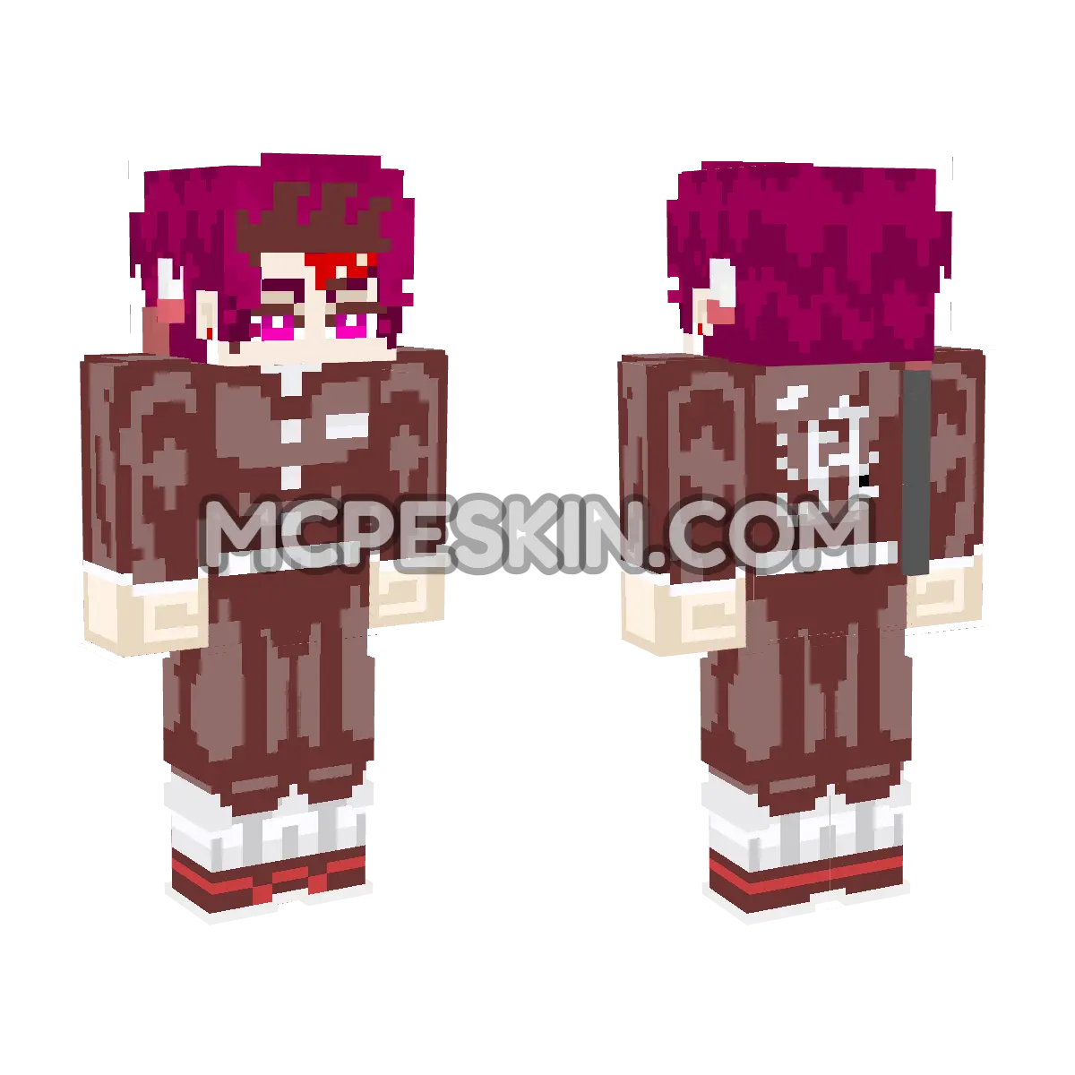 Tanjiro 3 4D Minecraft Bedrock skin