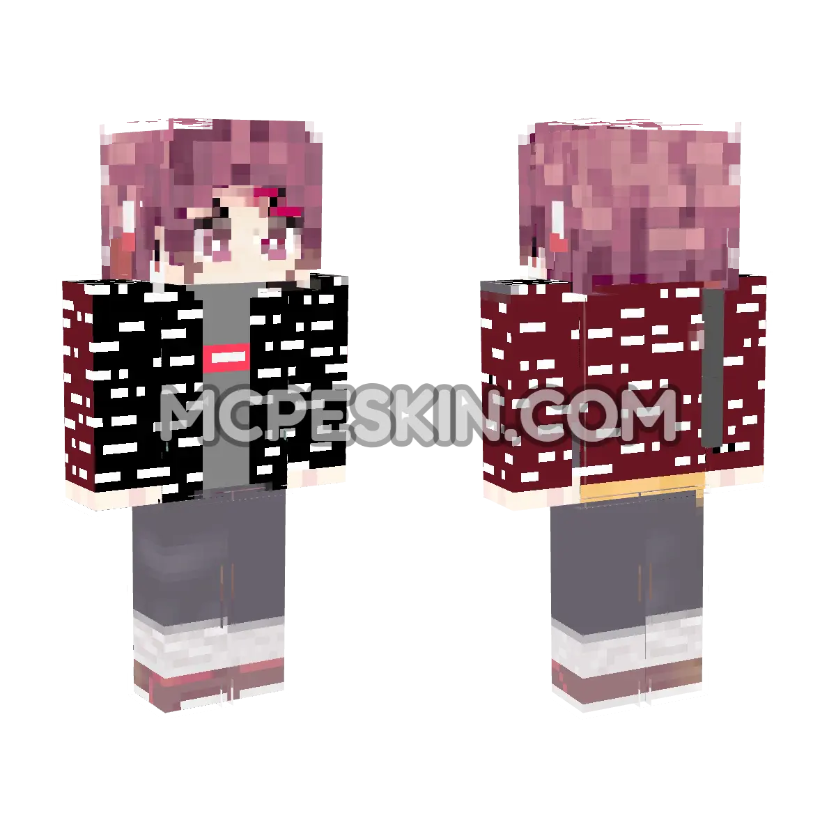 Tanjiro 4D Minecraft Bedrock skin