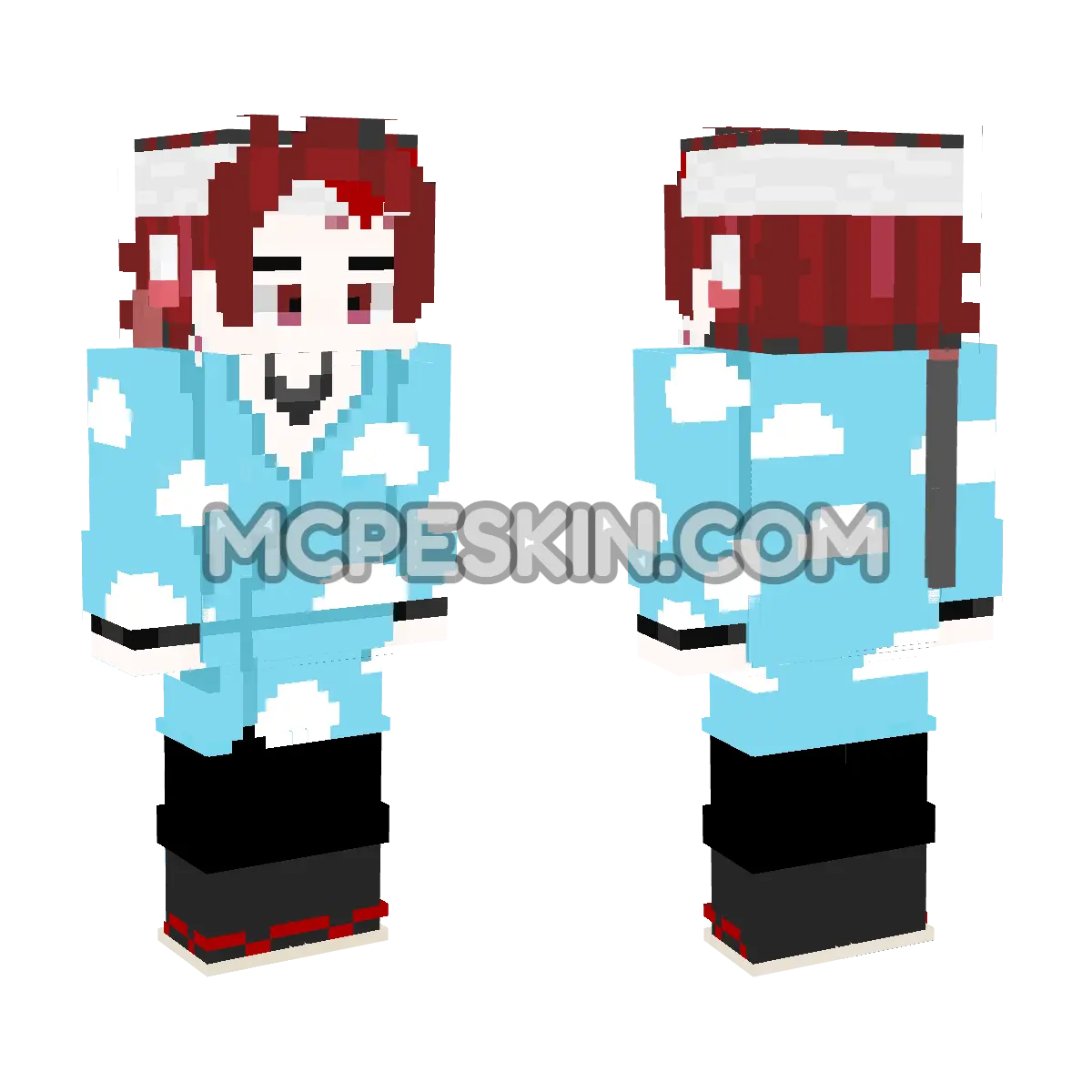 Tanjiro Final 2 4D Minecraft Bedrock skin
