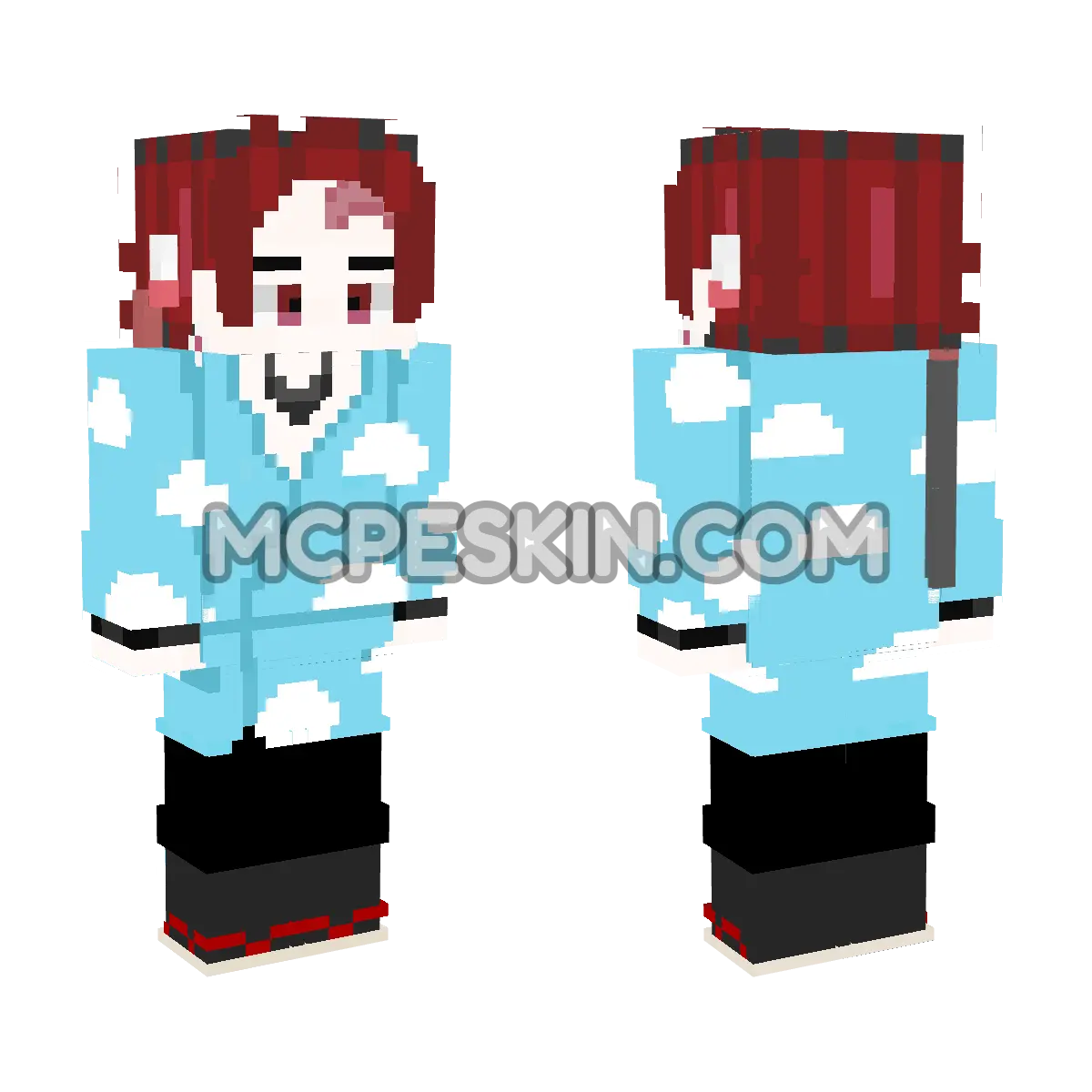 Tanjiro Final 3 4D Minecraft Bedrock skin