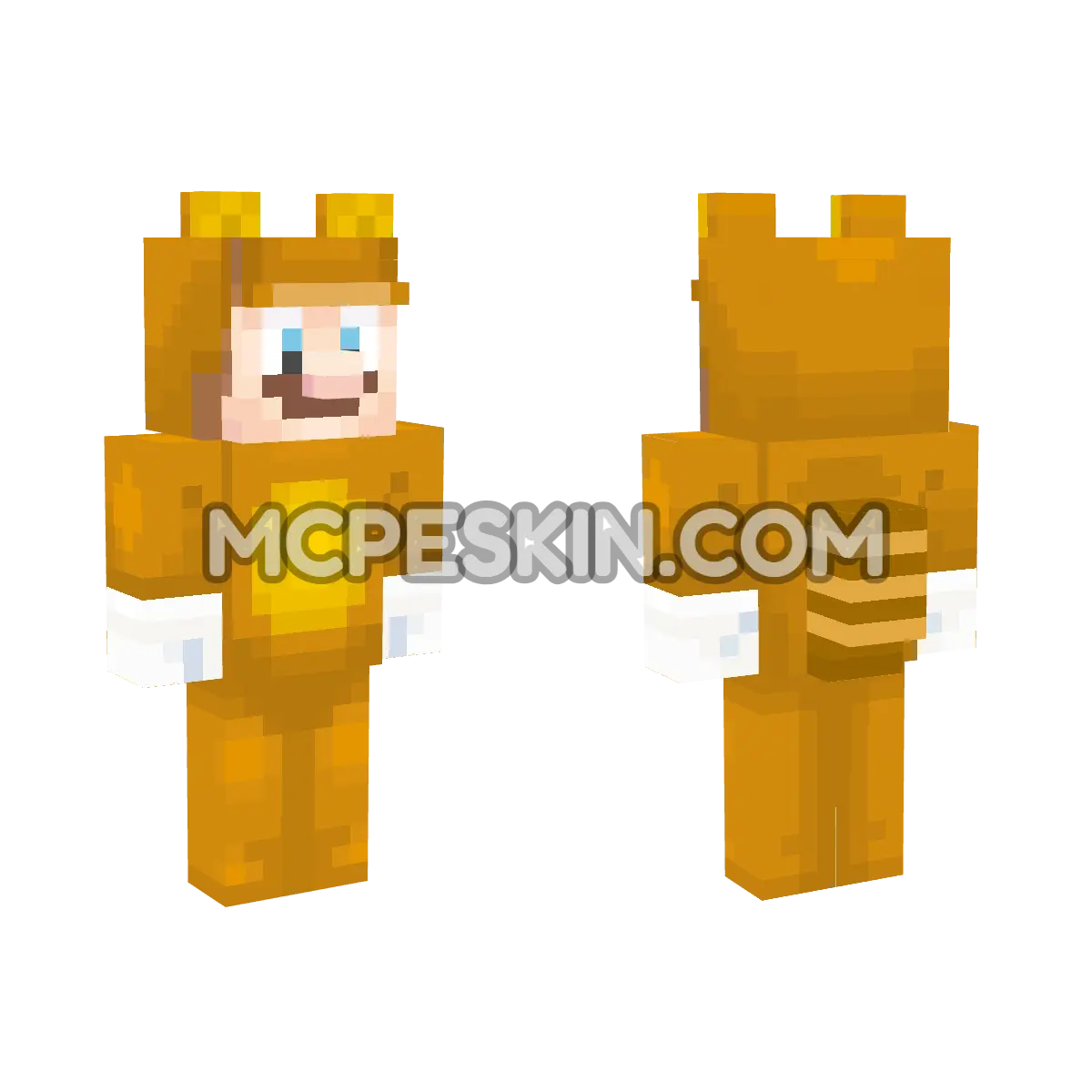 Tanooki Mario 4D Minecraft Bedrock skin