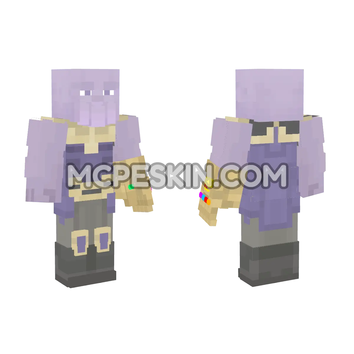 Thanos Guantelete 4D Minecraft Bedrock skin