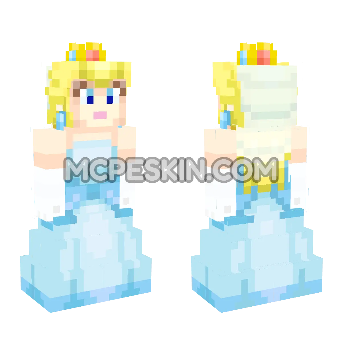 The Super Mario Bros. Movie: Ice Peach 4D Minecraft Bedrock skin