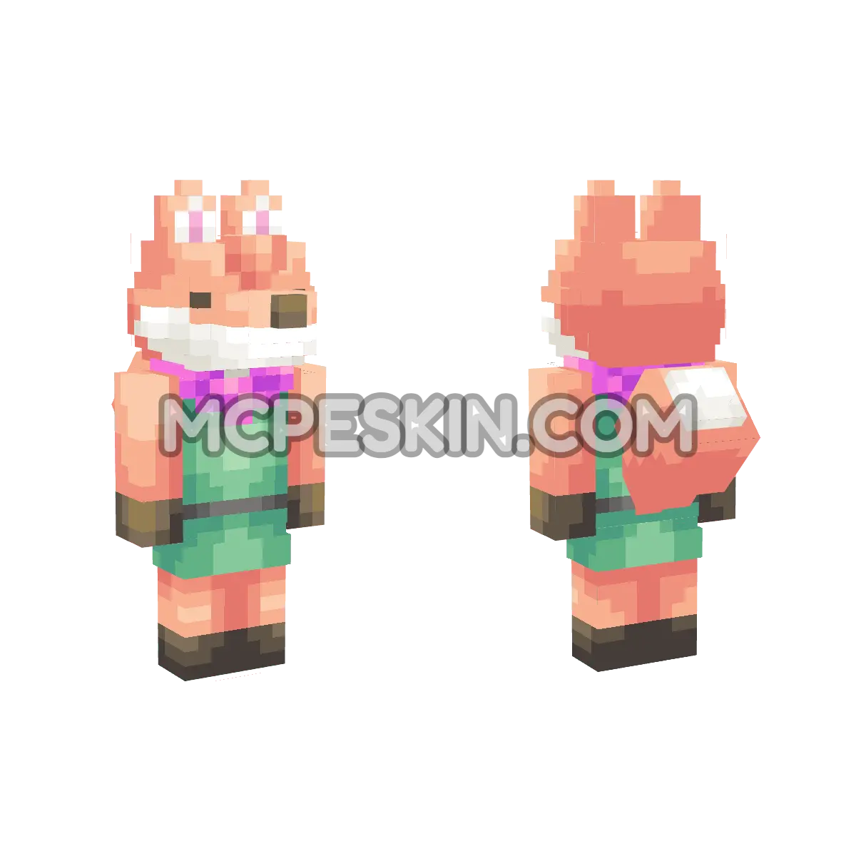 Tiny Fox 4D Minecraft Bedrock skin