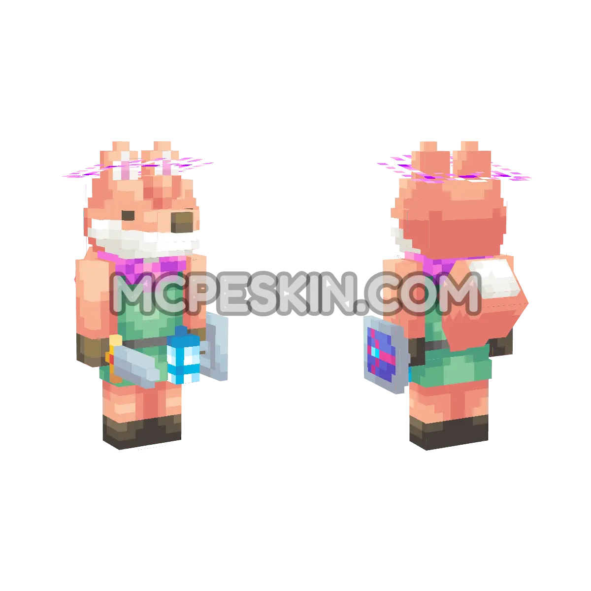 Tiny Fox 4D Minecraft Bedrock skin