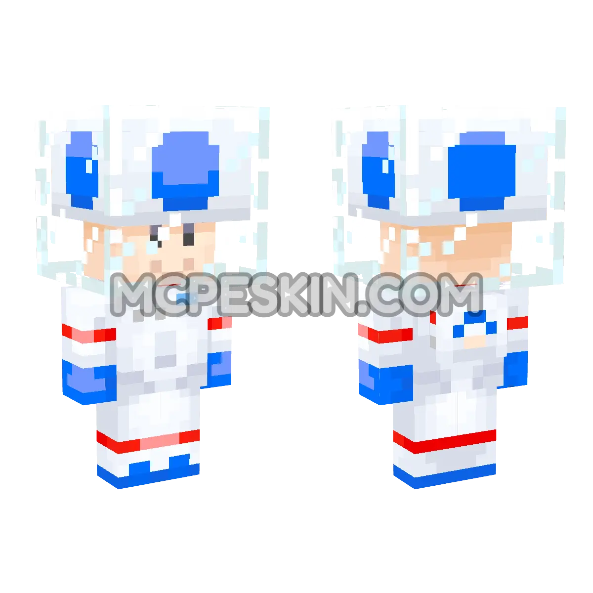 Toad (Astronaut) 4D Minecraft Bedrock skin