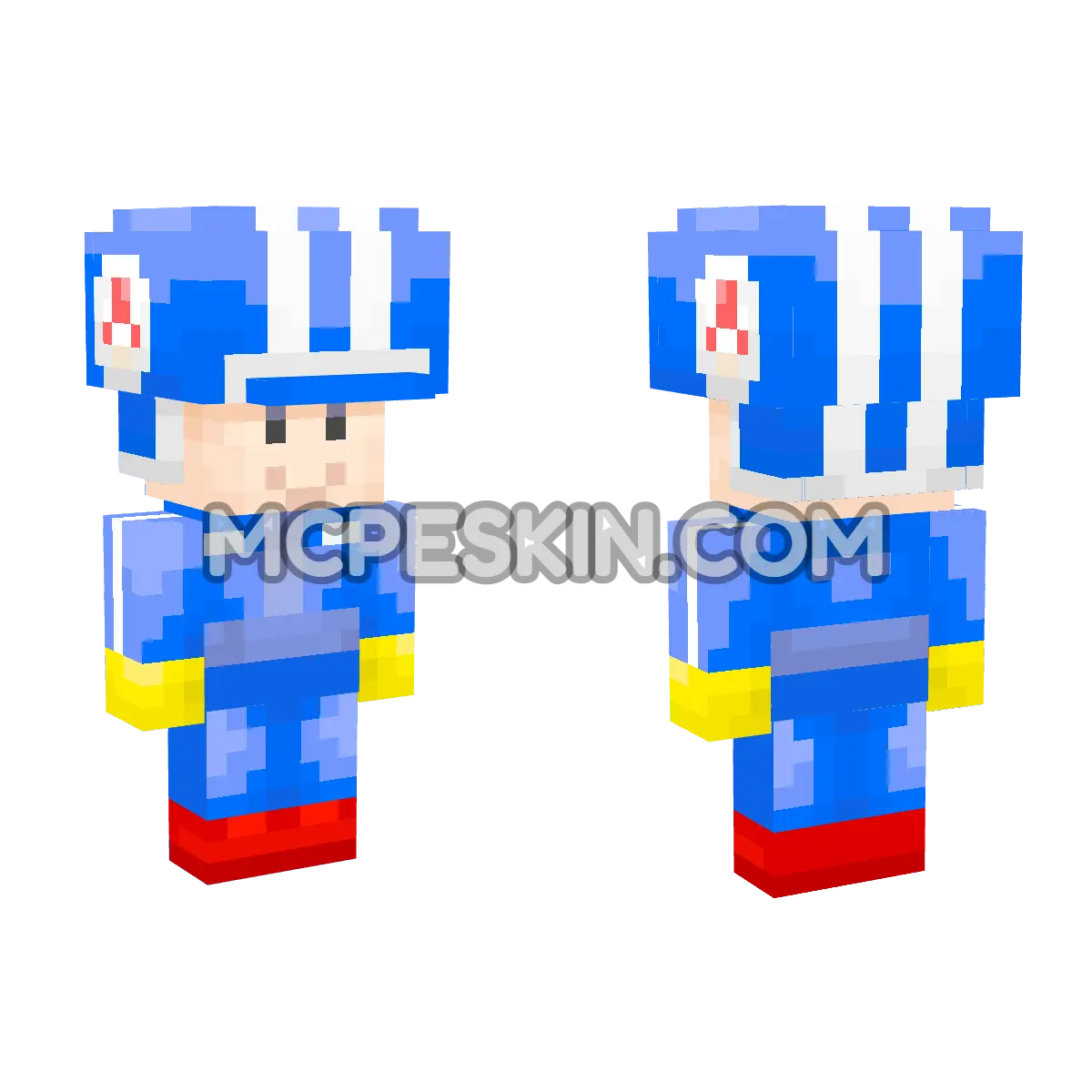 Toad (Pit Crew) 4D Minecraft Bedrock skin