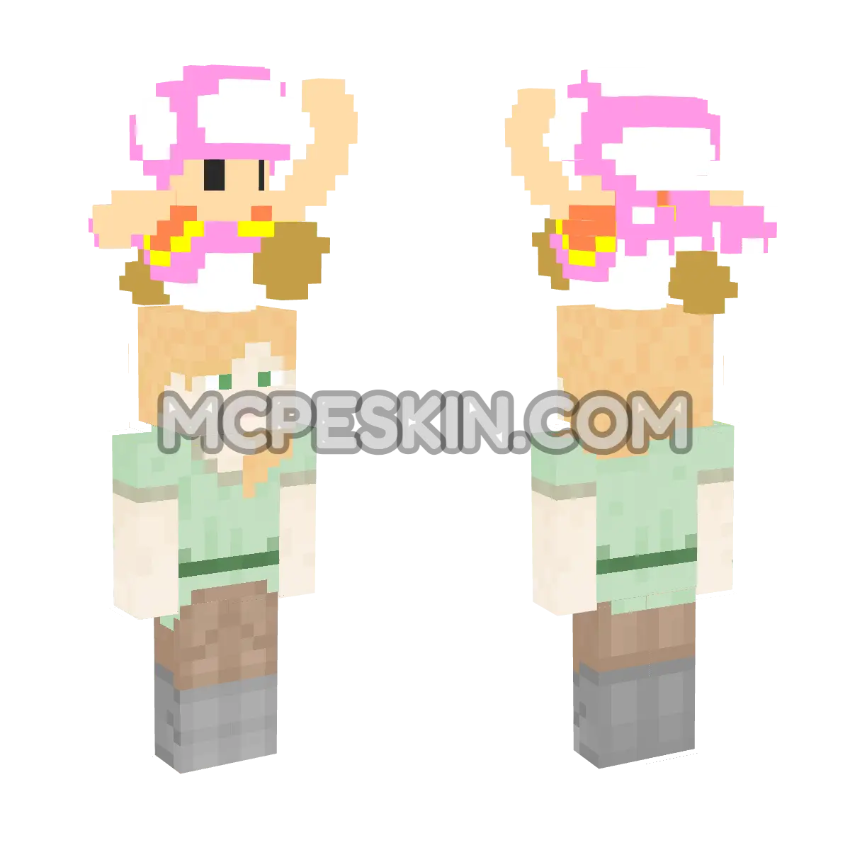 Toadette 4D Minecraft Bedrock skin