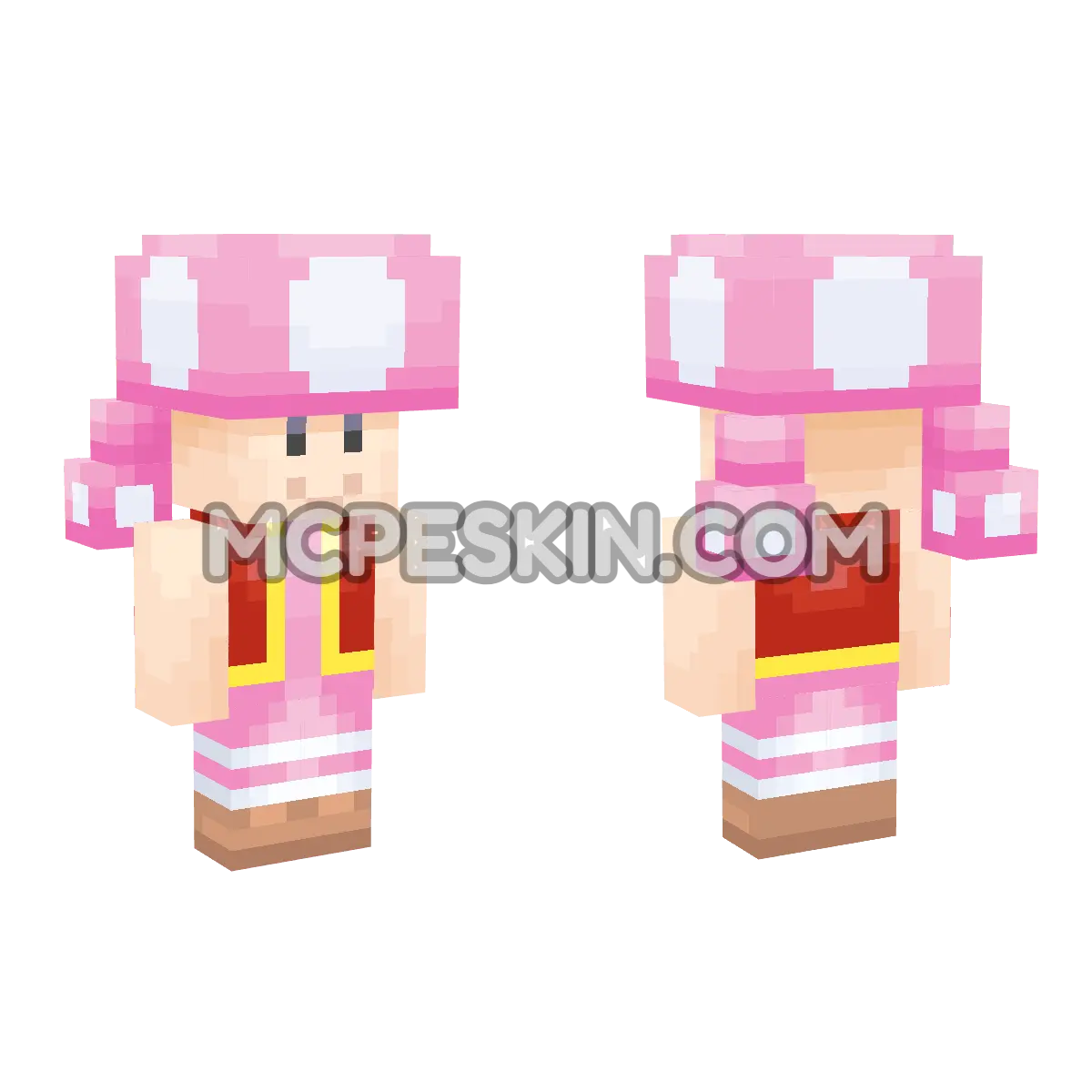 Toadette 4D Minecraft Bedrock skin