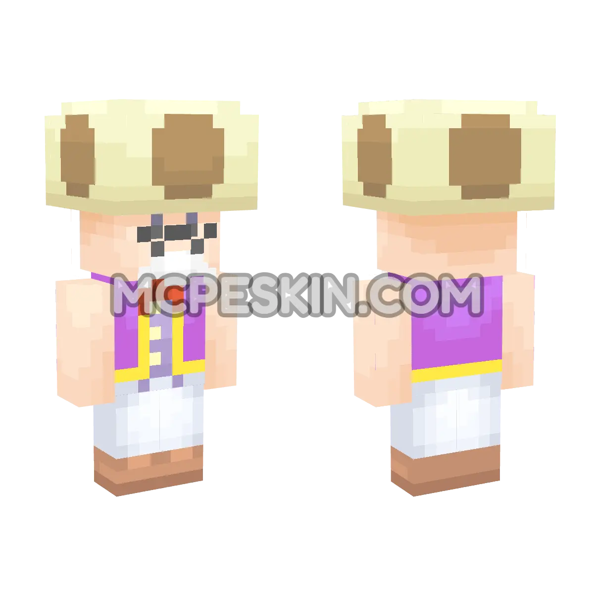 Toadsworth 4D Minecraft Bedrock skin