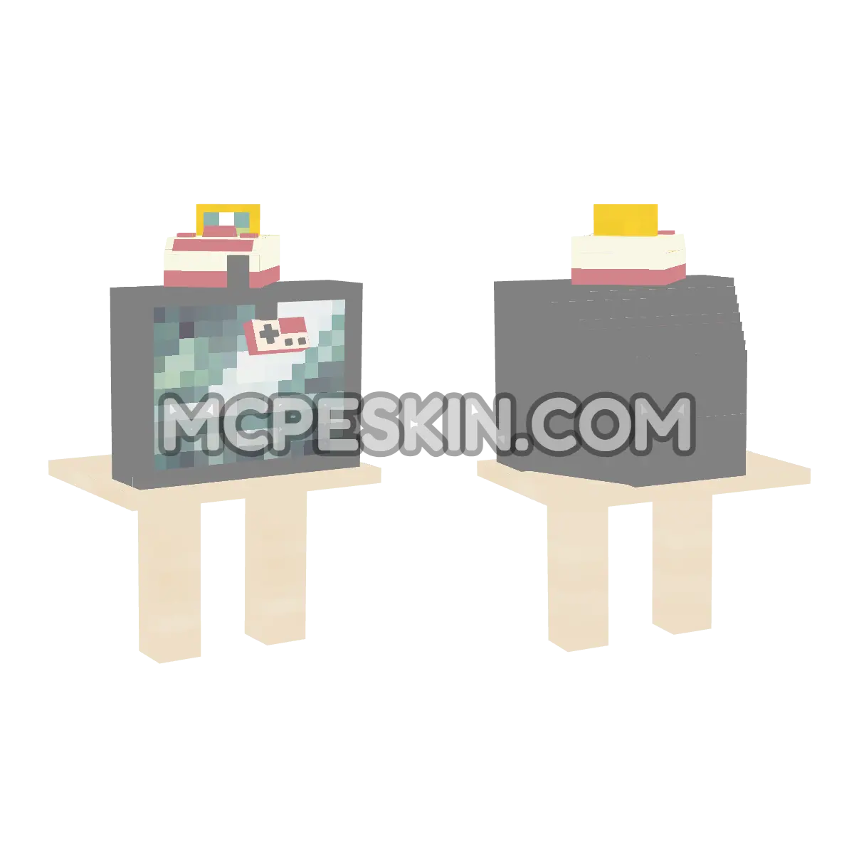 TV 4D Minecraft Bedrock skin