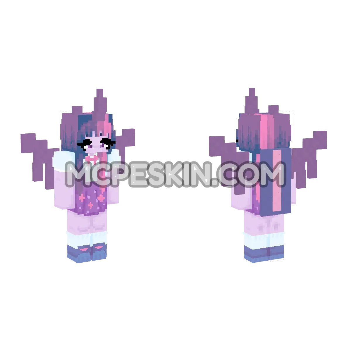 Twilight Sparkle 2 4D Minecraft Bedrock skin