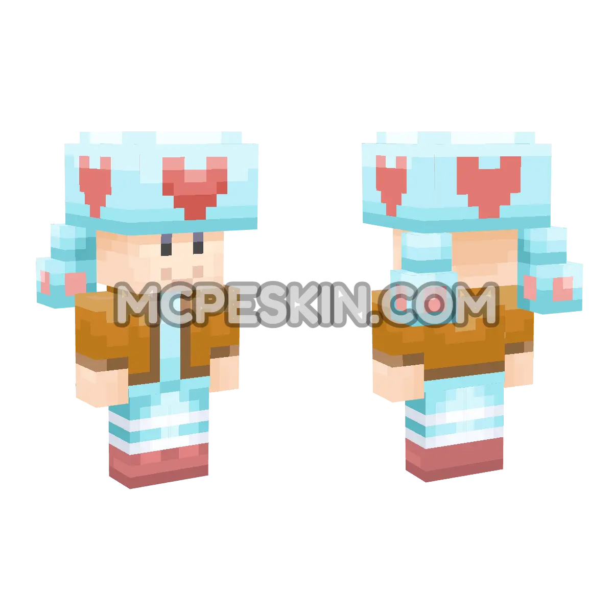 Vanna. Toadette 4D Minecraft Bedrock skin