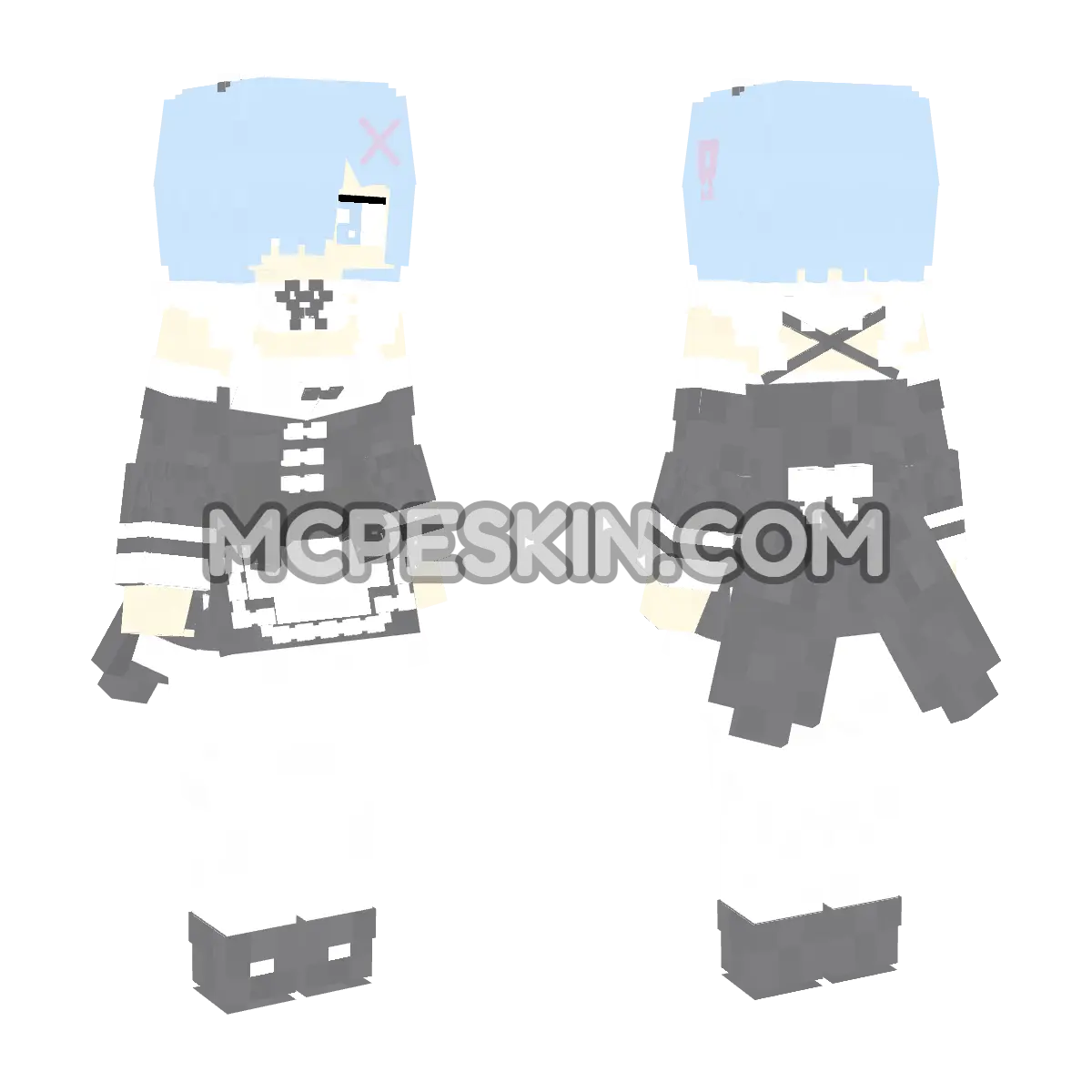 VB Rem 4D Minecraft Bedrock skin