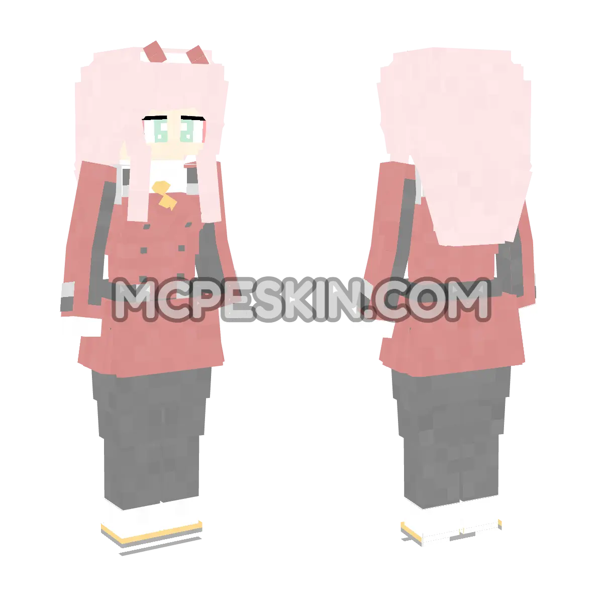 VB ZeroTwo 4D Minecraft Bedrock skin