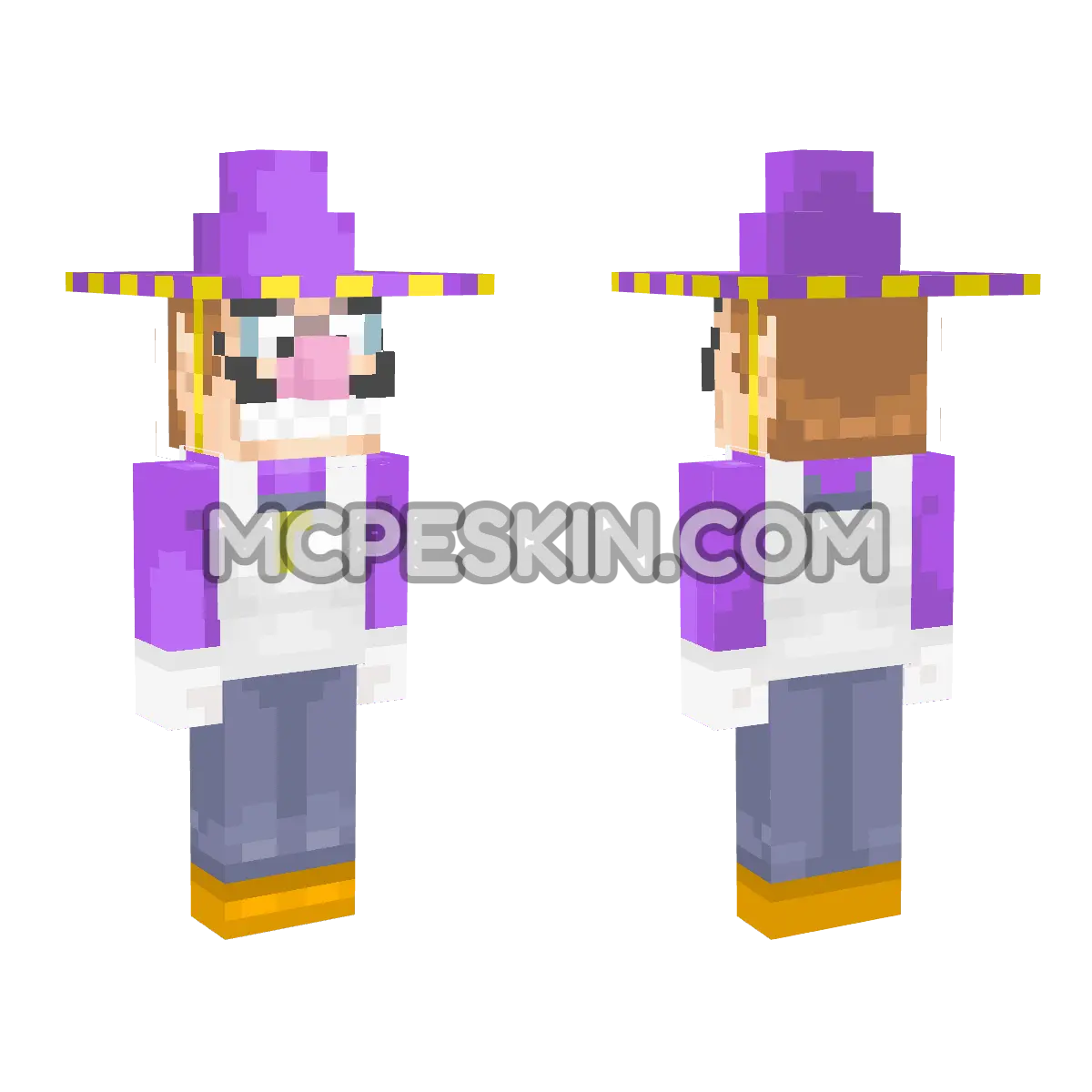 Waluigi(Taco Stand) 4D Minecraft Bedrock skin