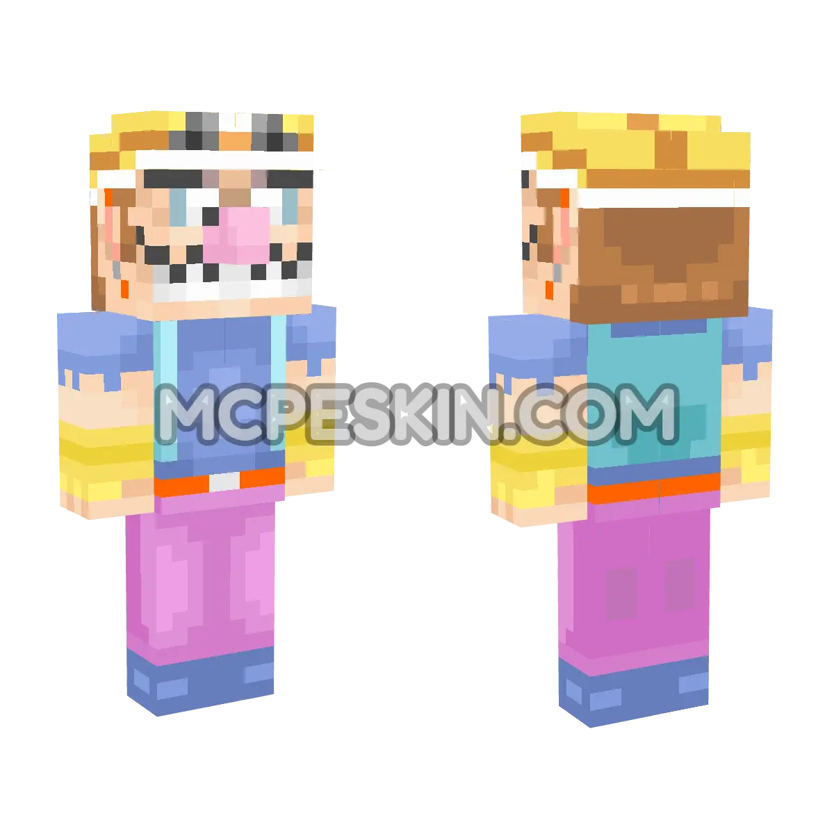 WarioWare: Wario 4D Minecraft Bedrock skin