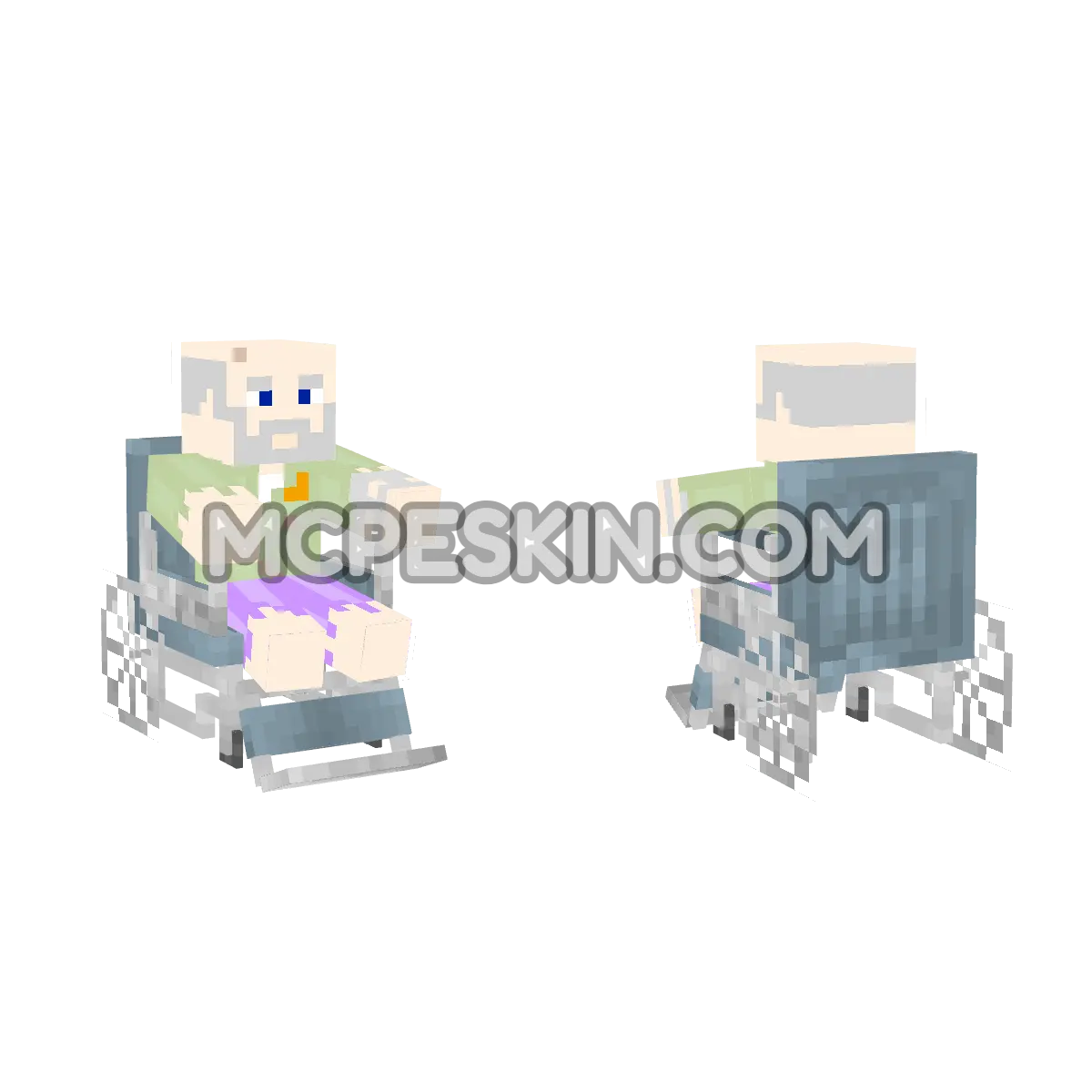 Wheelchair 4D Minecraft Bedrock skin