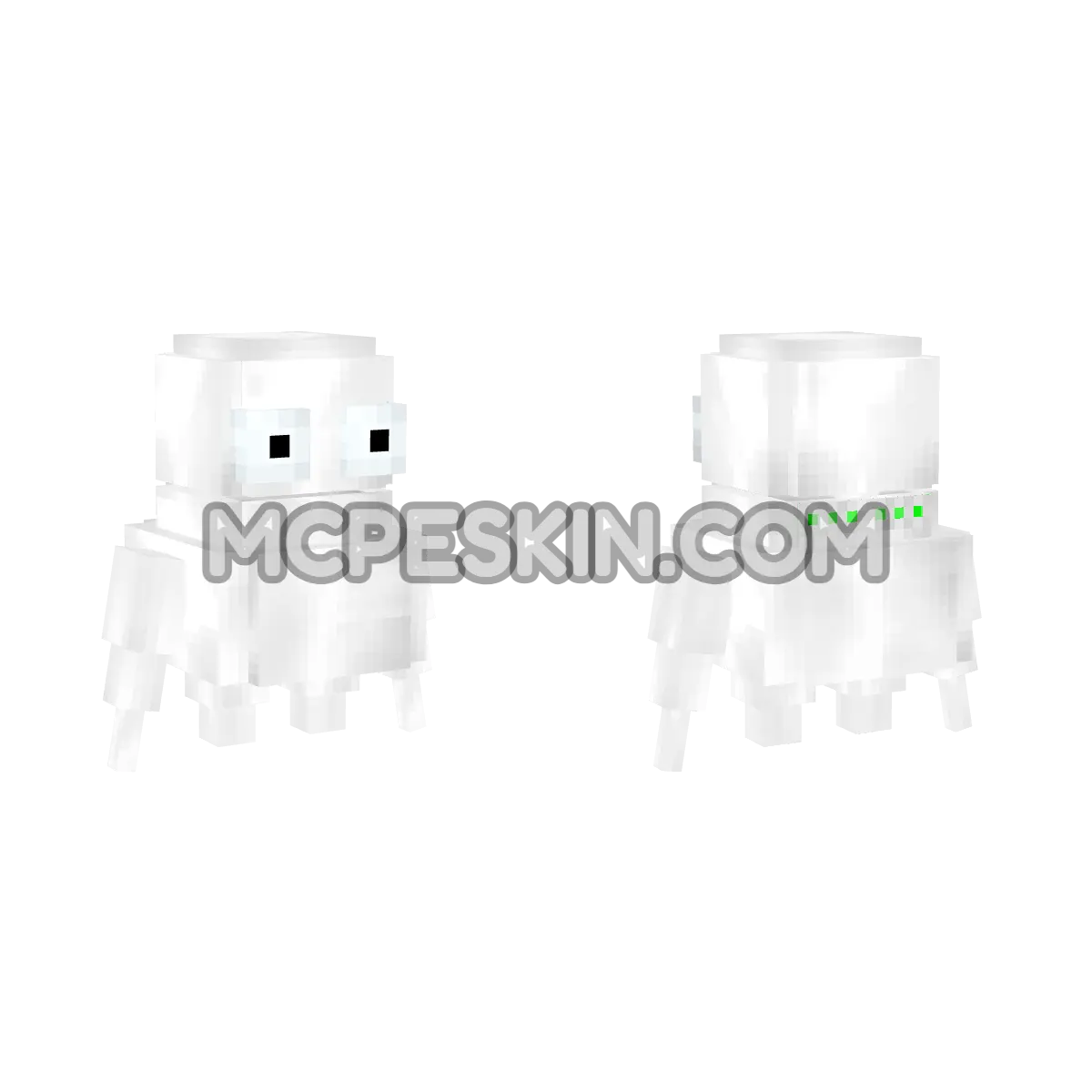 White Little REPO 4D Minecraft Bedrock skin