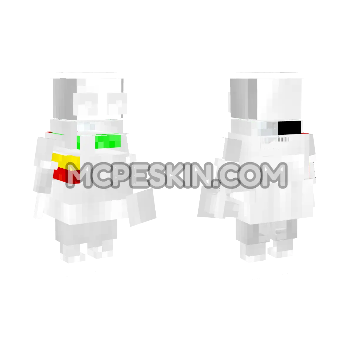 White REPO with Lamp 4D Minecraft Bedrock skin
