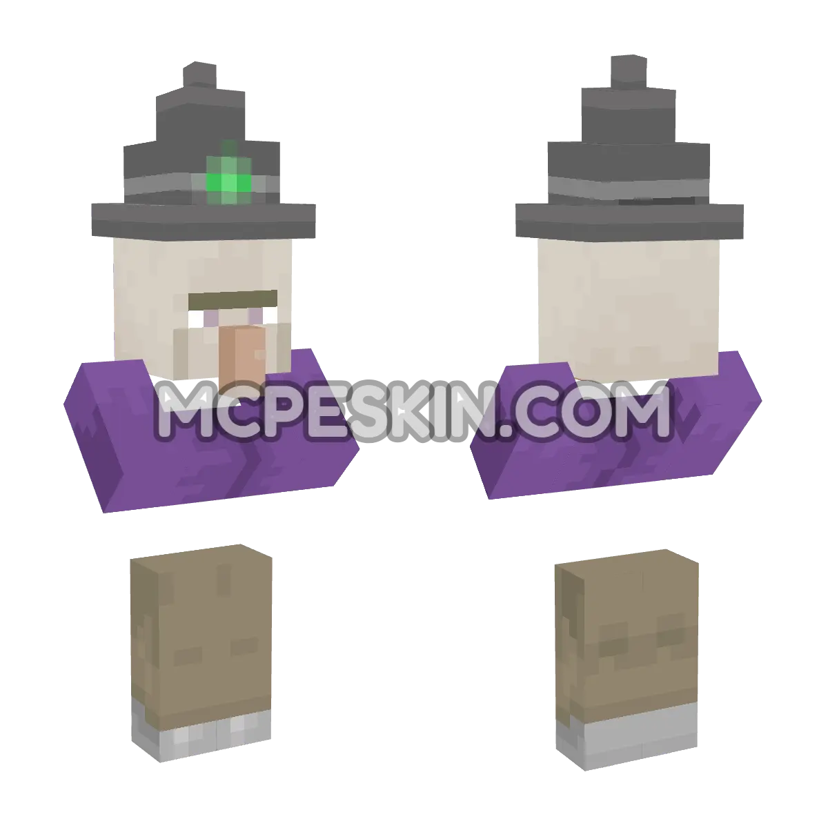 Witch 4D Minecraft Bedrock skin