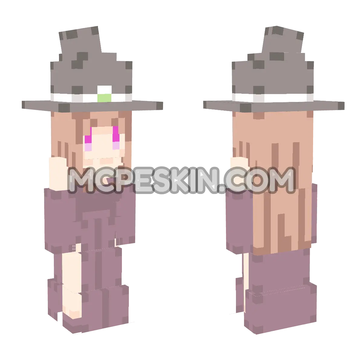 Witch Girl 4D Minecraft Bedrock skin