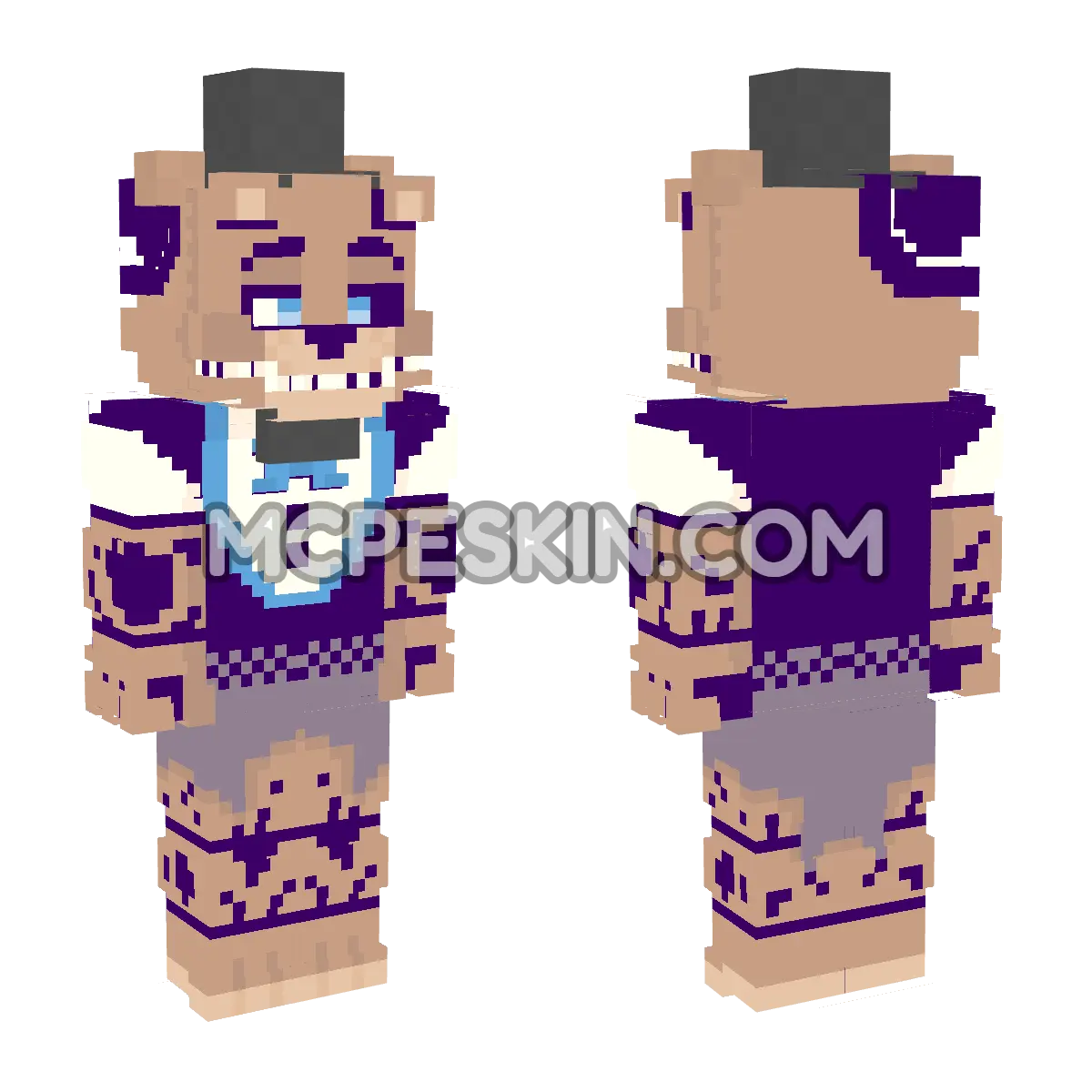 Withered Freddy Fazbear 4D Minecraft Bedrock skin
