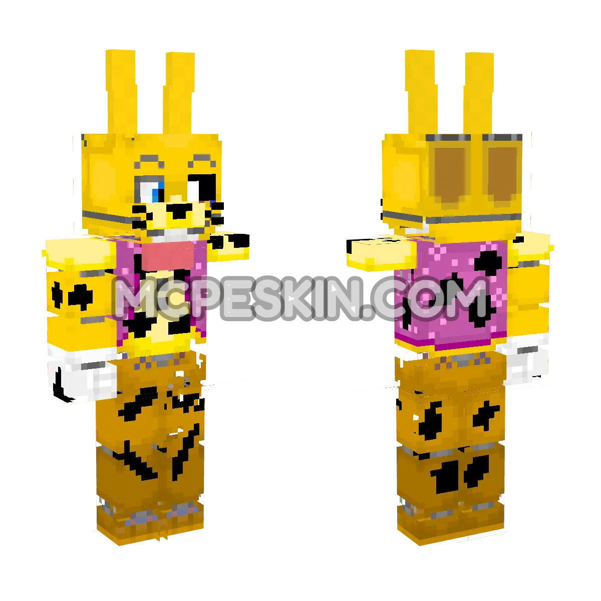Withered Spring Bonnie 4D Minecraft Bedrock skin