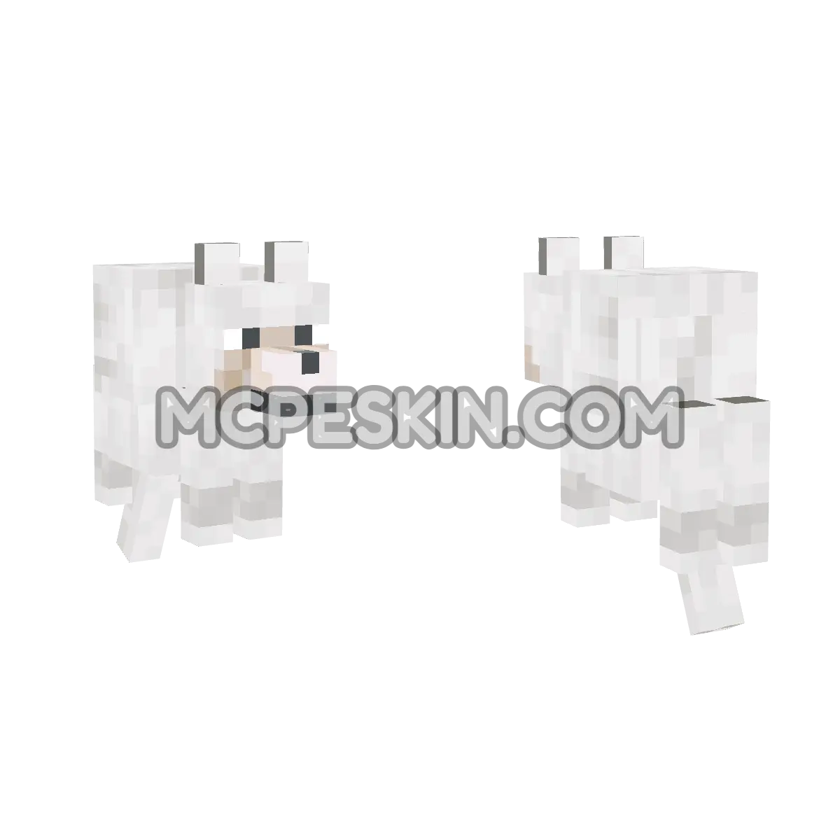 wolf 4D Minecraft Bedrock skin
