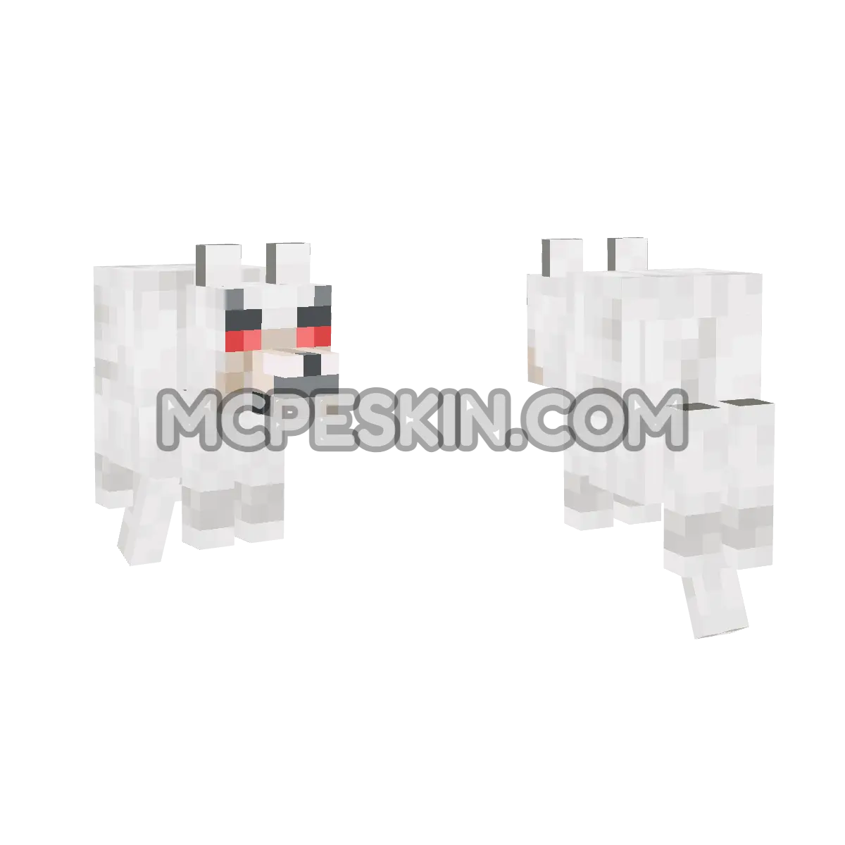wolf_angry 4D Minecraft Bedrock skin