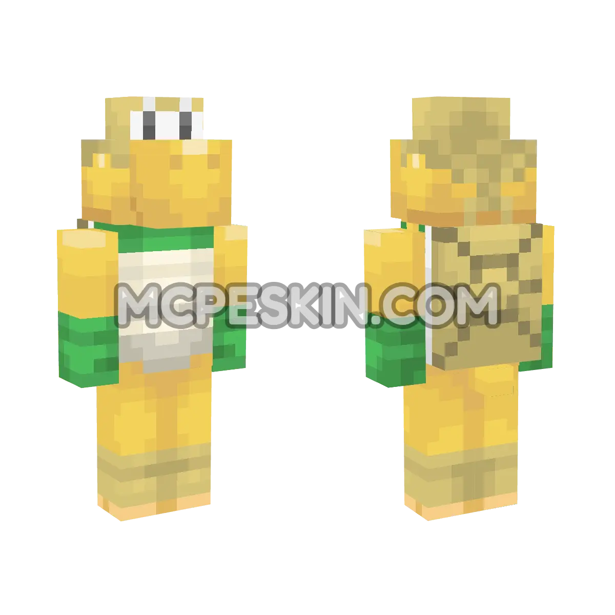 Yellow Ninjakoopa 4D Minecraft Bedrock skin