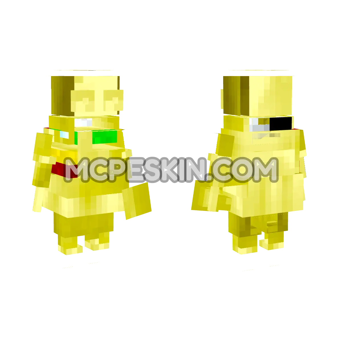 Yellow REPO with Lamp 4D Minecraft Bedrock skin