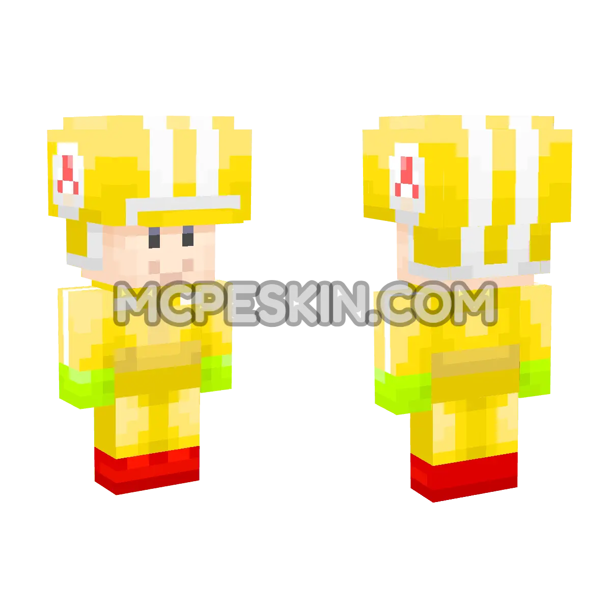 Yellow Toad (Pit Crew) 4D Minecraft Bedrock skin