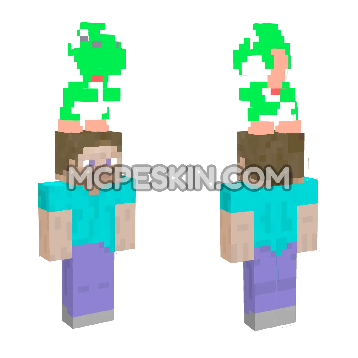 Yoshi 4D Minecraft Bedrock skin