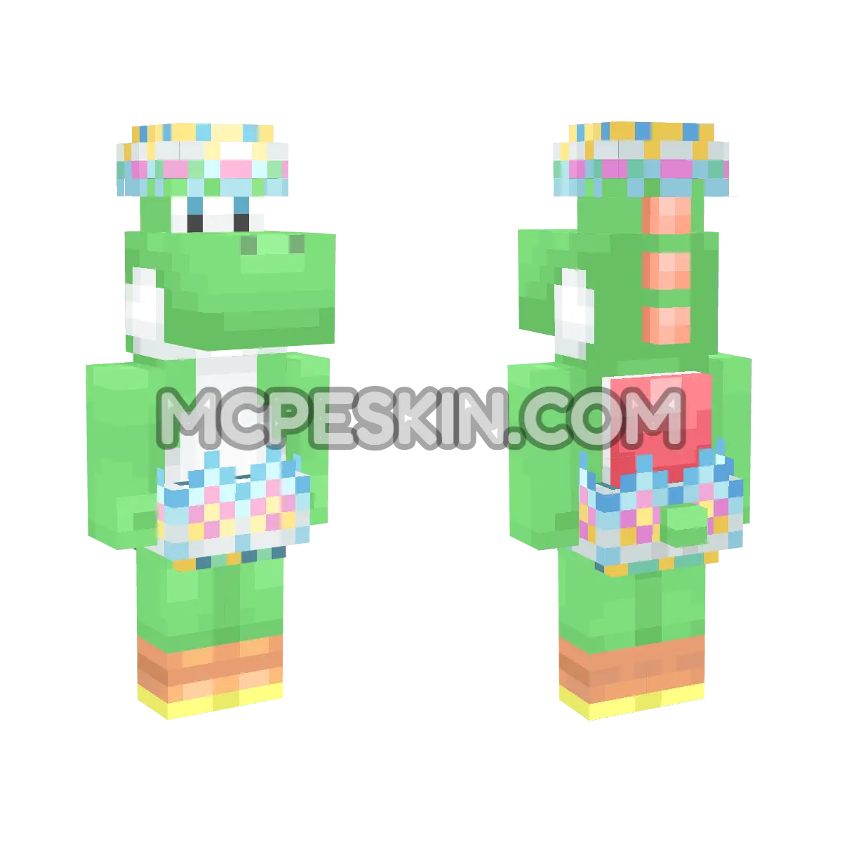 Yoshi (Egg Hunt) 4D Minecraft Bedrock skin